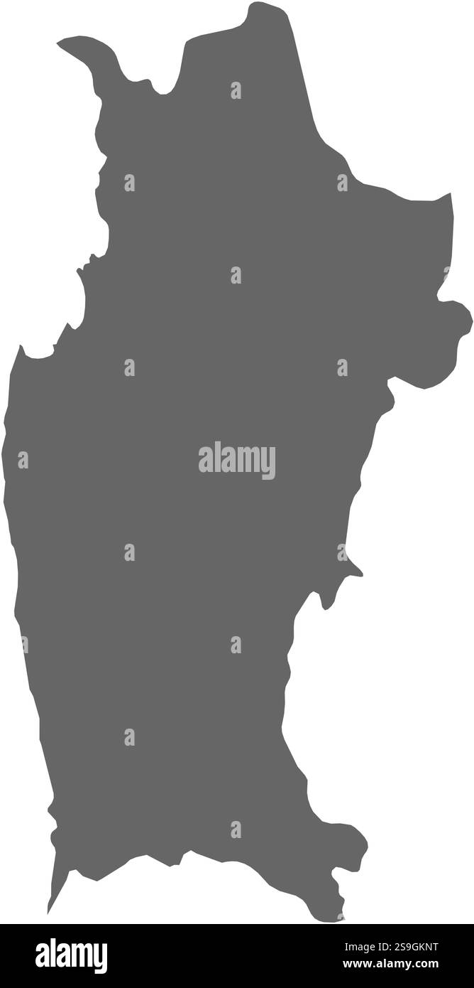 Mappa di Coquimbo, una provincia del Cile. Illustrazione Vettoriale