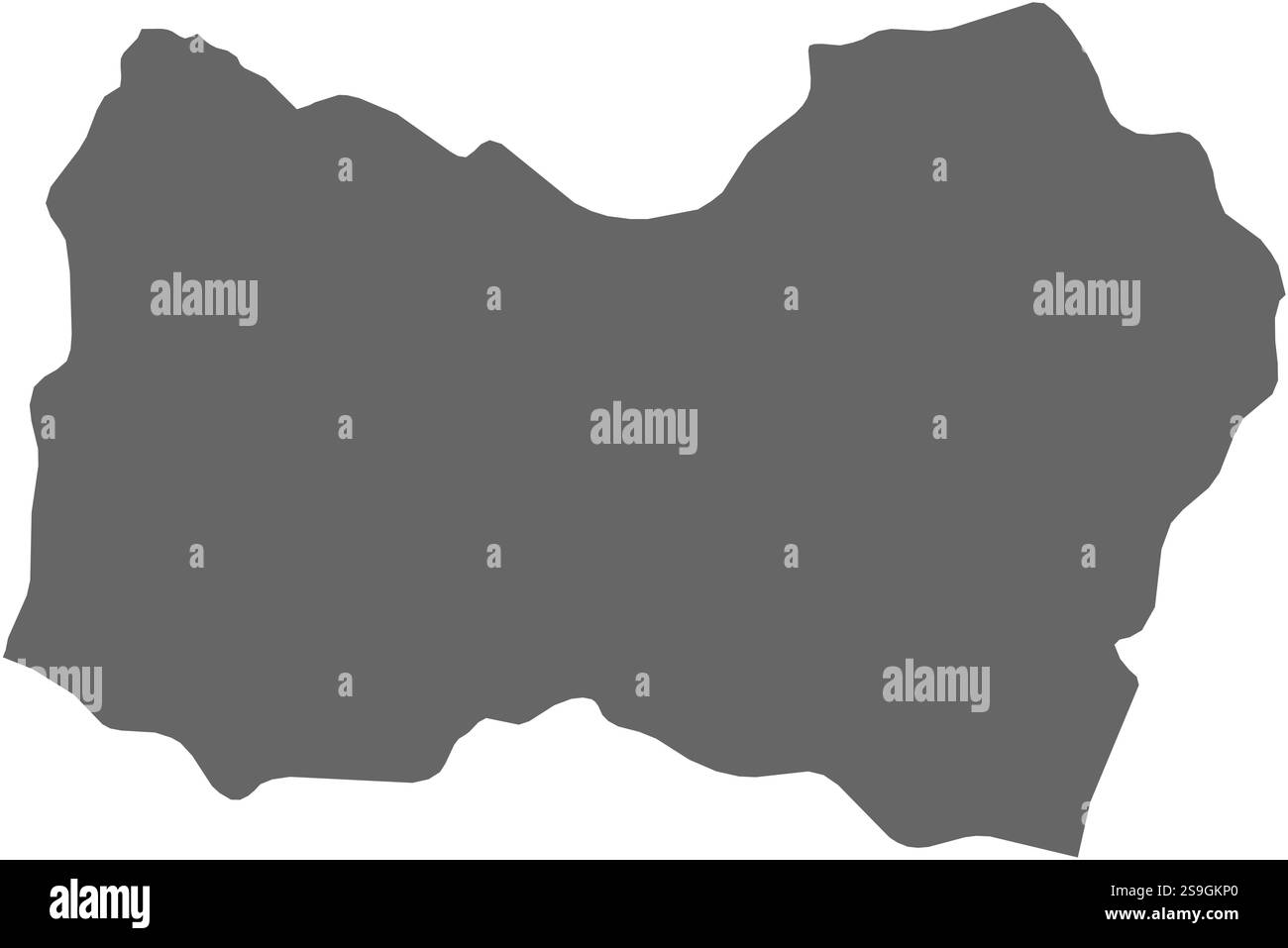 Mappa di o'Higgins, una provincia del Cile. Illustrazione Vettoriale