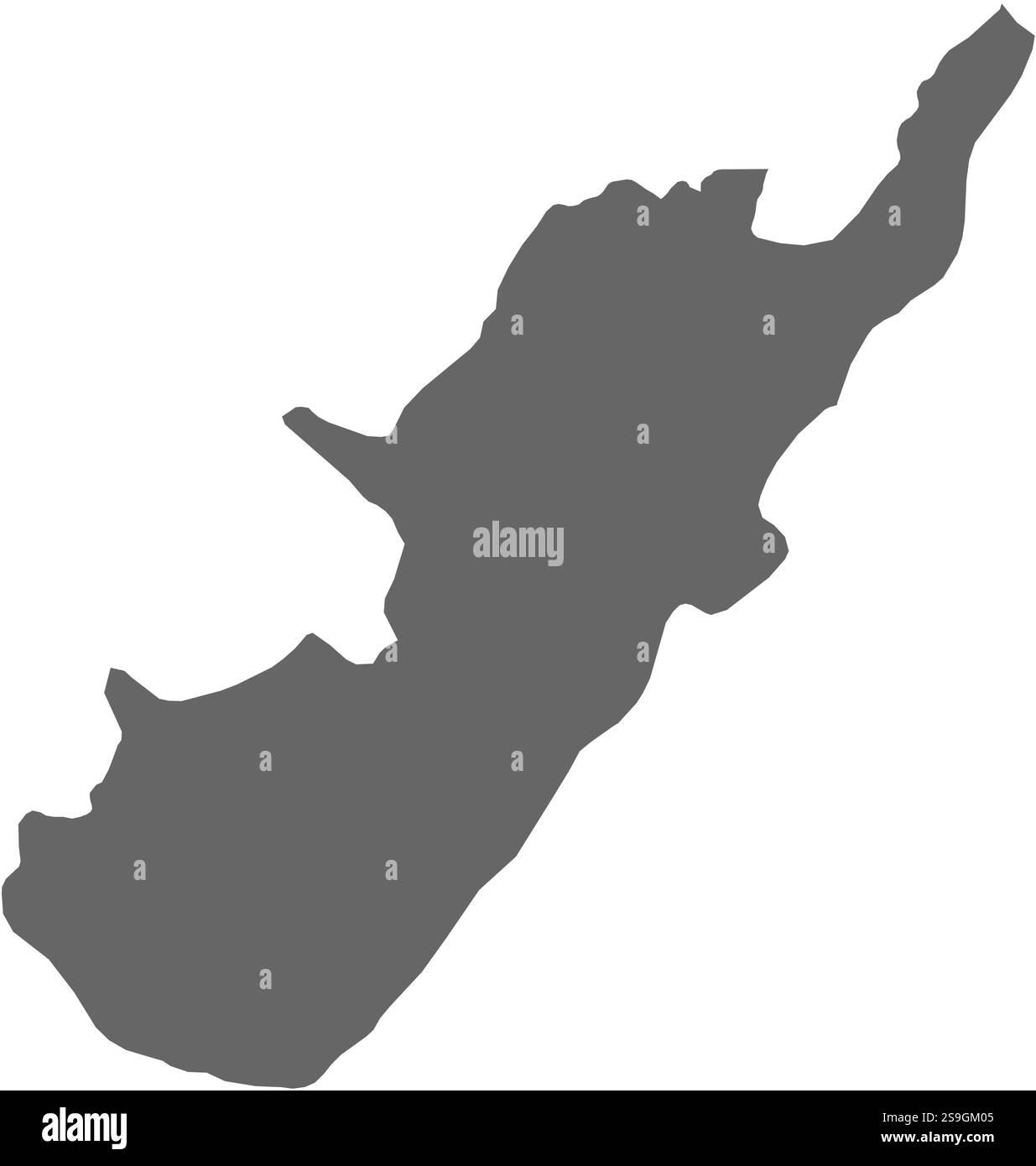 Mappa di Huila, una provincia della Colombia. Illustrazione Vettoriale