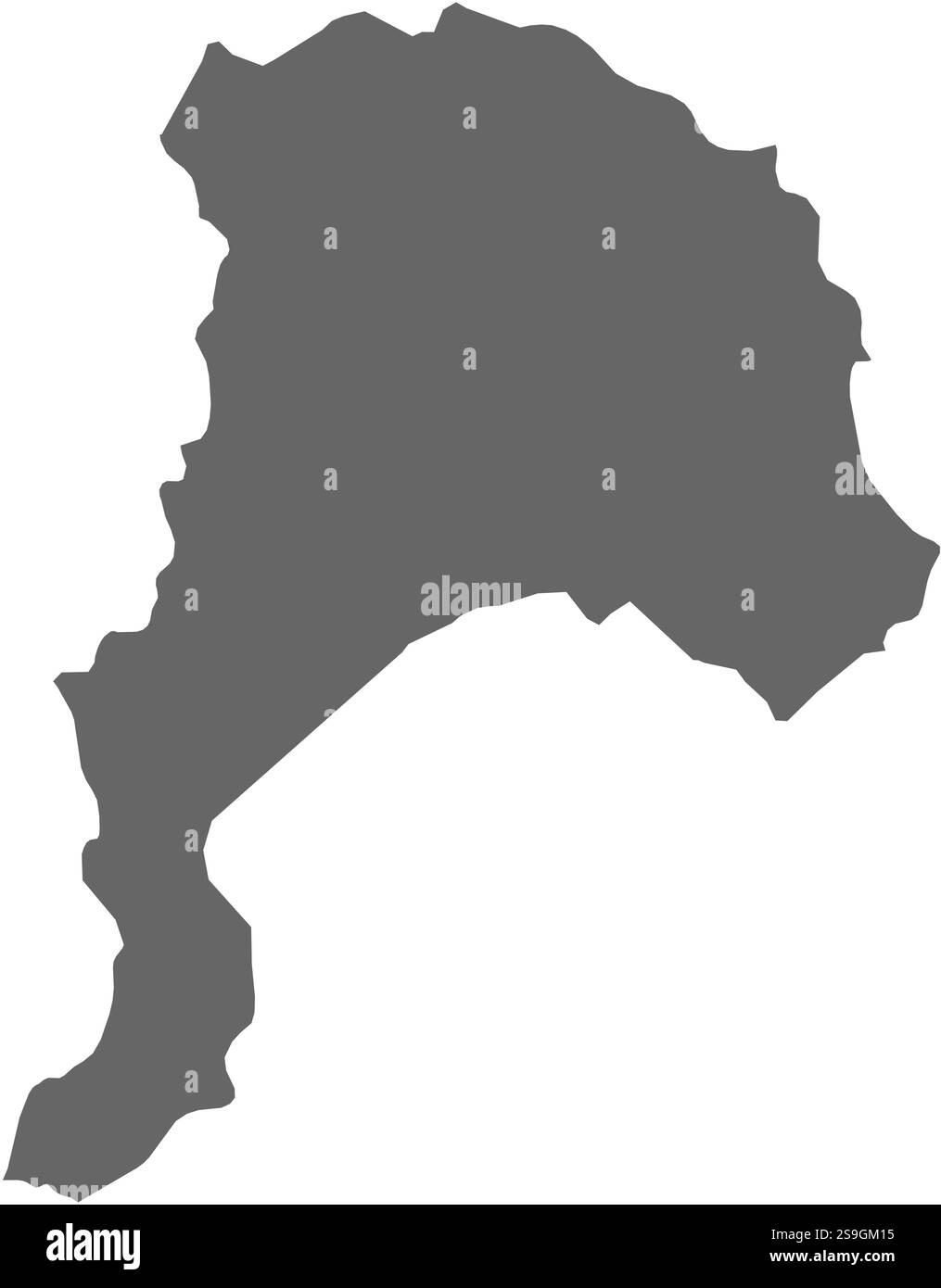 Mappa di Valparaíso, una provincia del Cile. Illustrazione Vettoriale