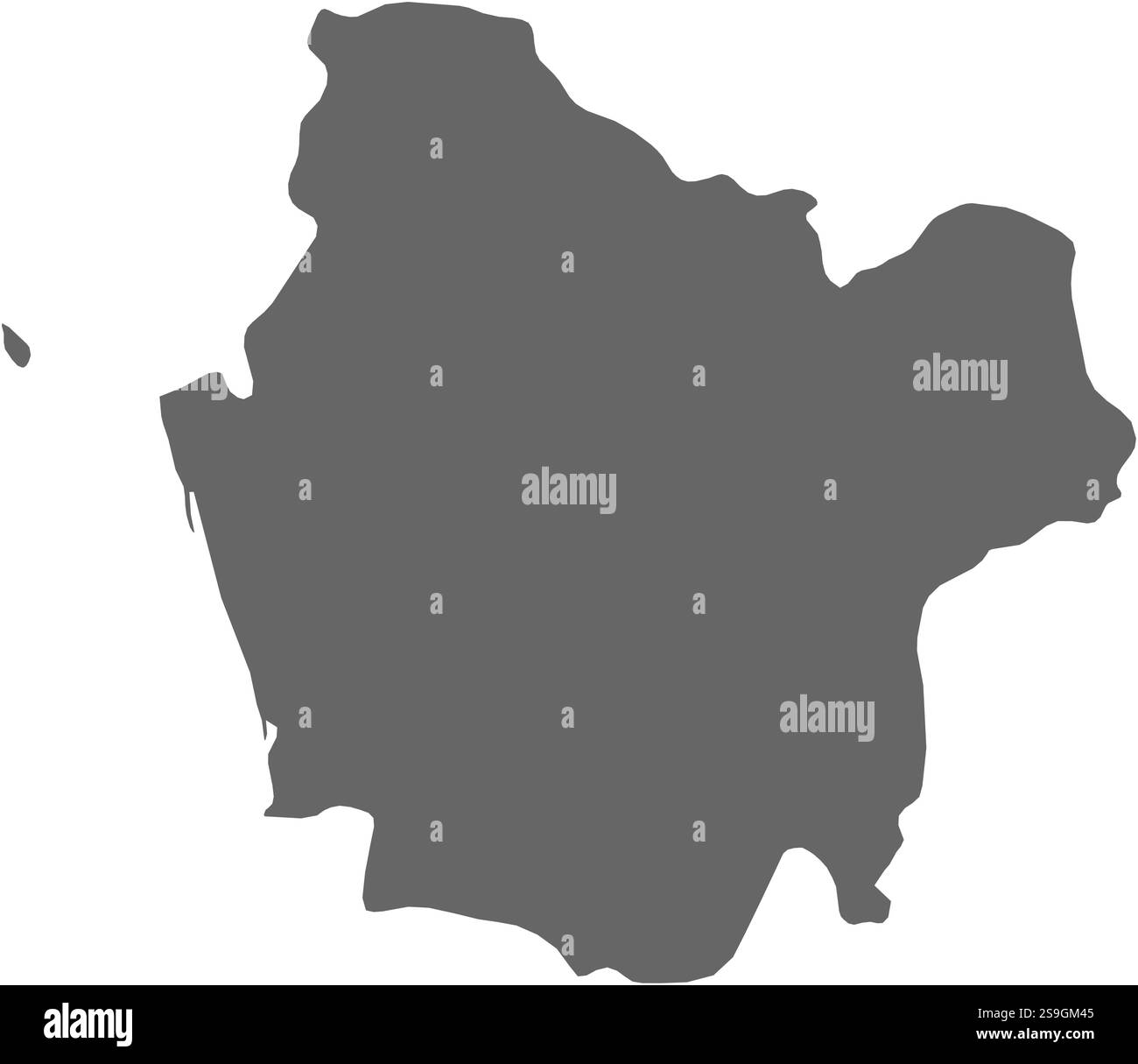 Mappa di Araucanía, una provincia del Cile. Illustrazione Vettoriale