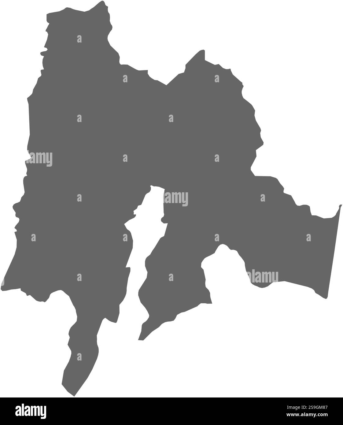 Mappa di Cundinamarca, una provincia della Colombia. Illustrazione Vettoriale