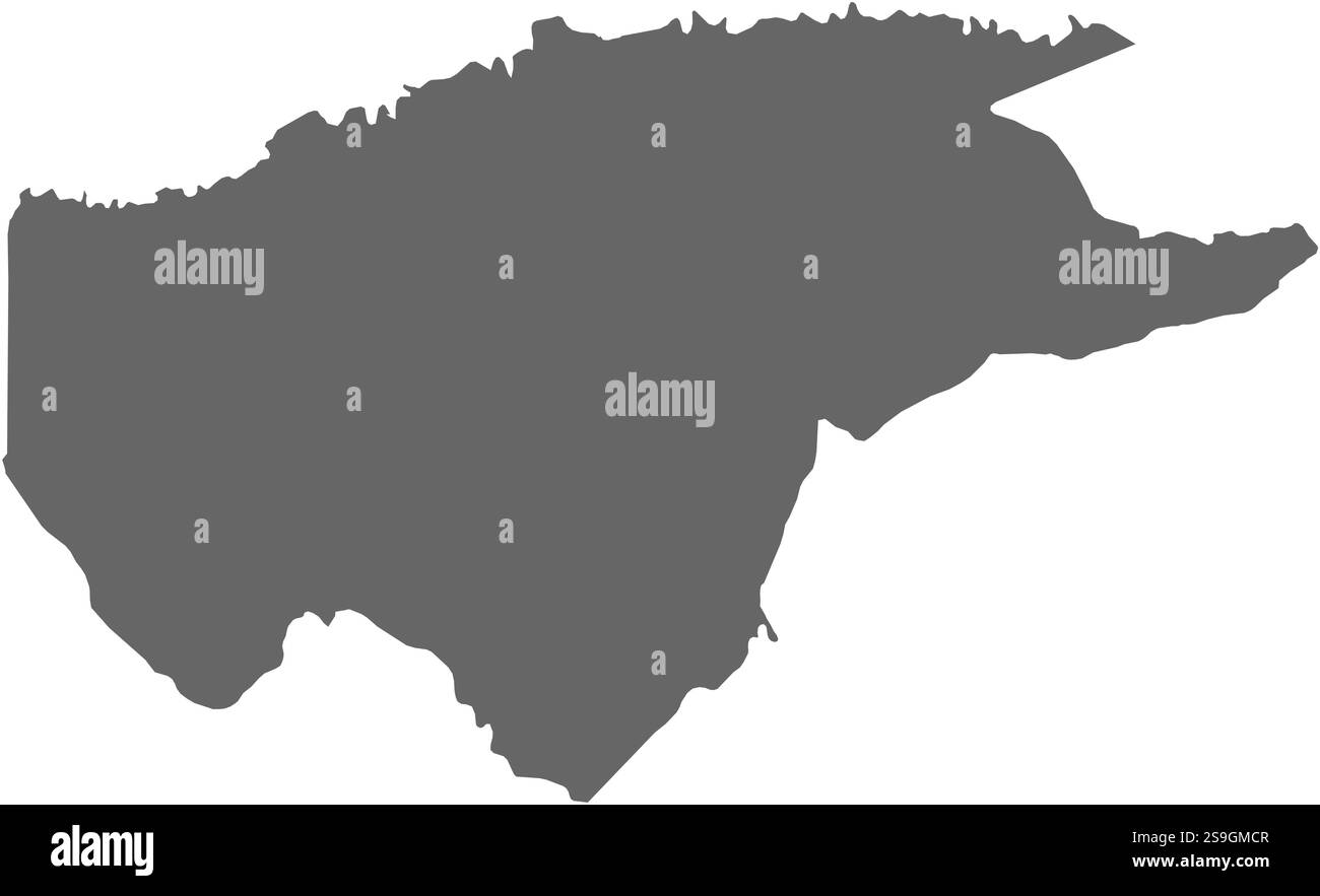 Mappa di Guaviare, una provincia della Colombia. Illustrazione Vettoriale