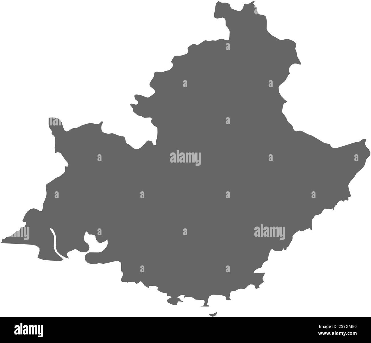 Mappa di Provence-Alpes-Côte d'Azur, una provincia della Francia. Illustrazione Vettoriale