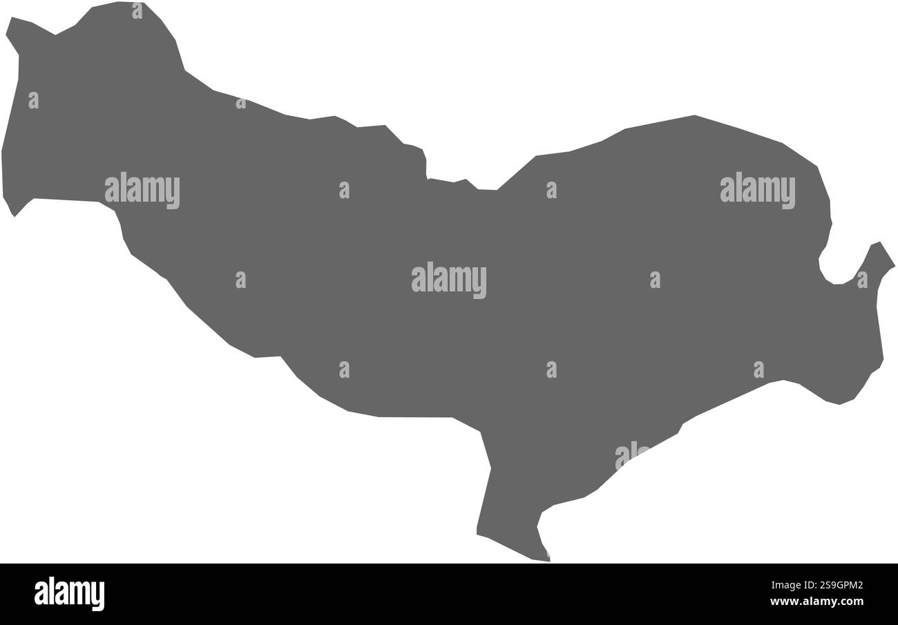 Mappa di Vientiane Capital, una provincia del Laos. Illustrazione Vettoriale