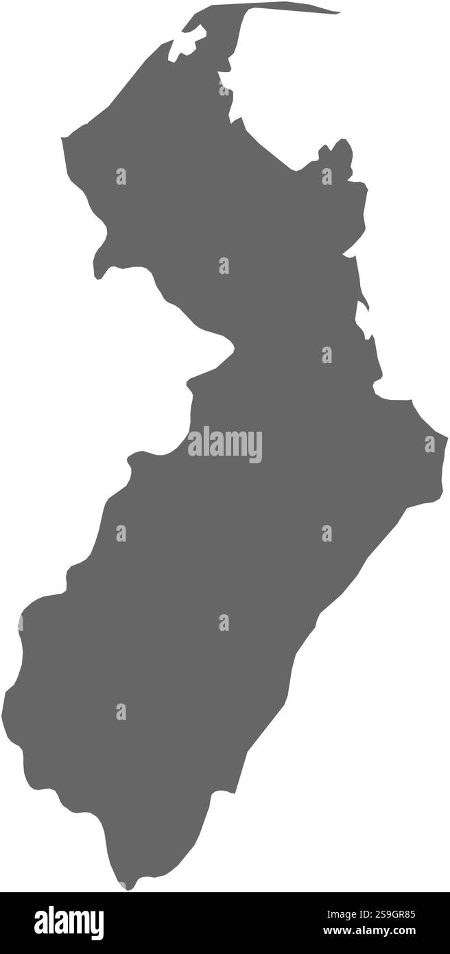 Mappa di Marlborough, una provincia della nuova Zelanda. Illustrazione Vettoriale