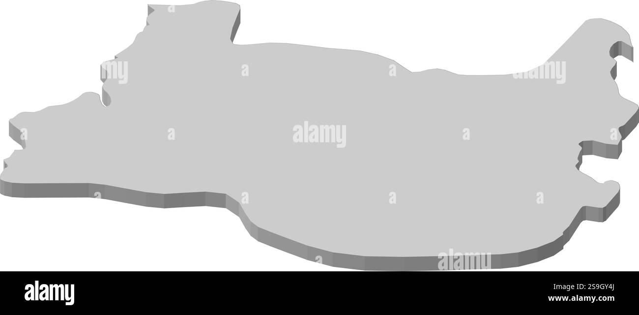 Mappa di Los Ríos, una provincia del Cile. Illustrazione Vettoriale