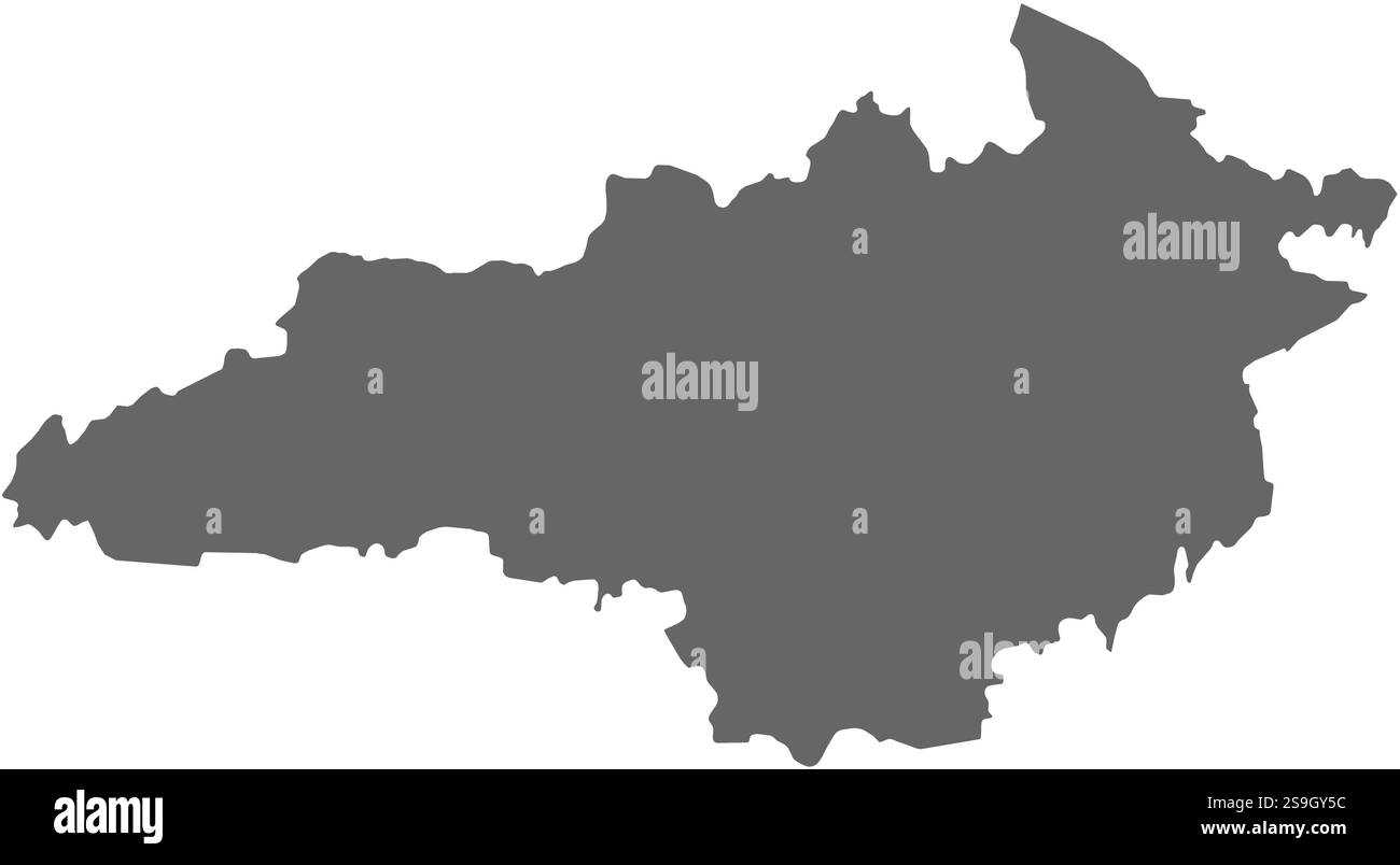 Mappa di Kirovohrad, una provincia dell'Ucraina. Illustrazione Vettoriale