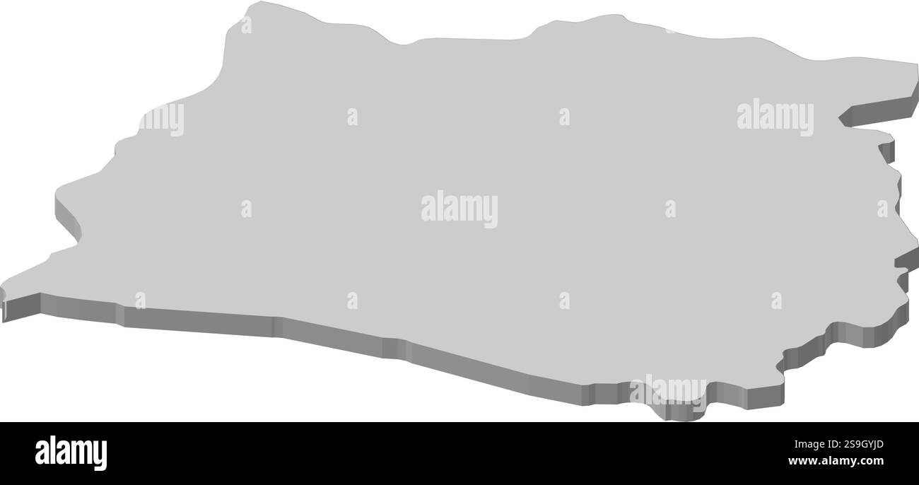 Mappa di Maule, una provincia del Cile. Illustrazione Vettoriale