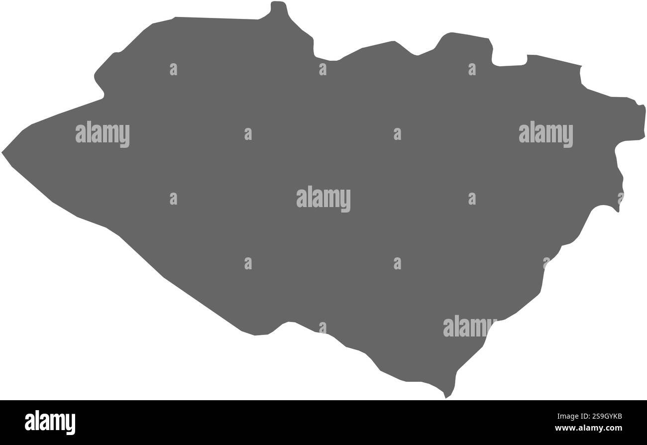 Mappa di Qashqadaryo, una provincia dell'Uzbekistan. Illustrazione Vettoriale