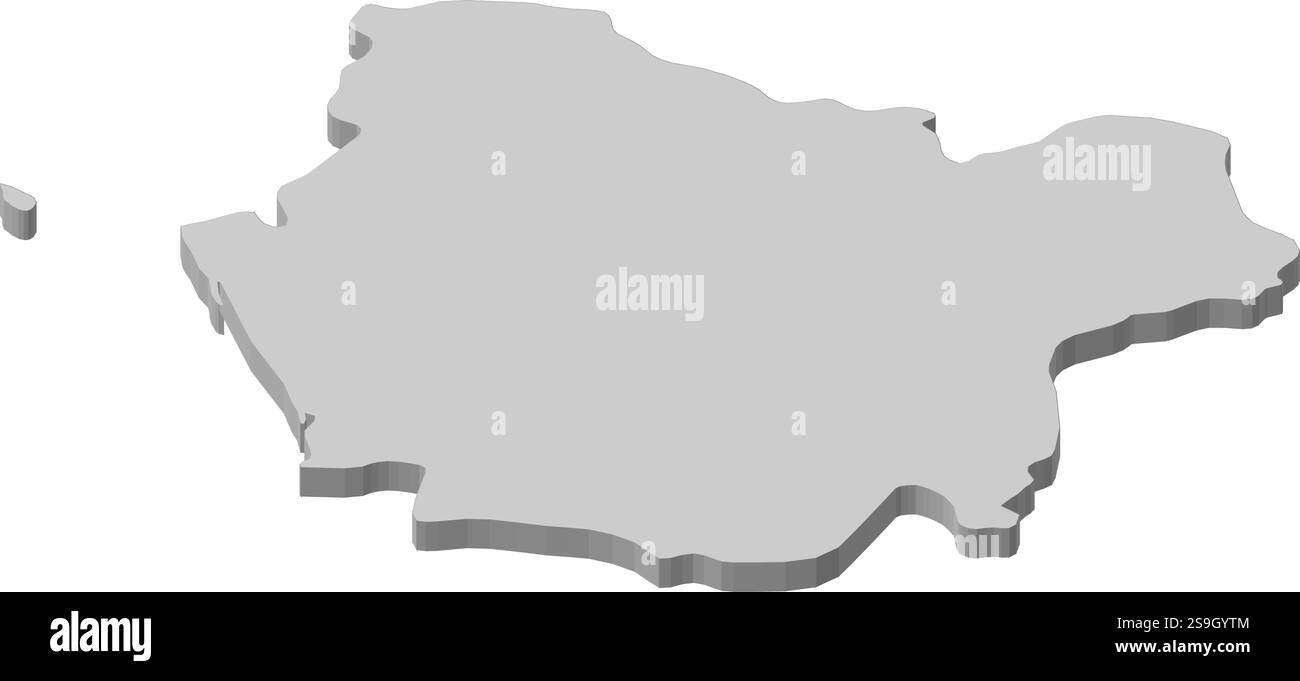 Mappa di Araucanía, una provincia del Cile. Illustrazione Vettoriale
