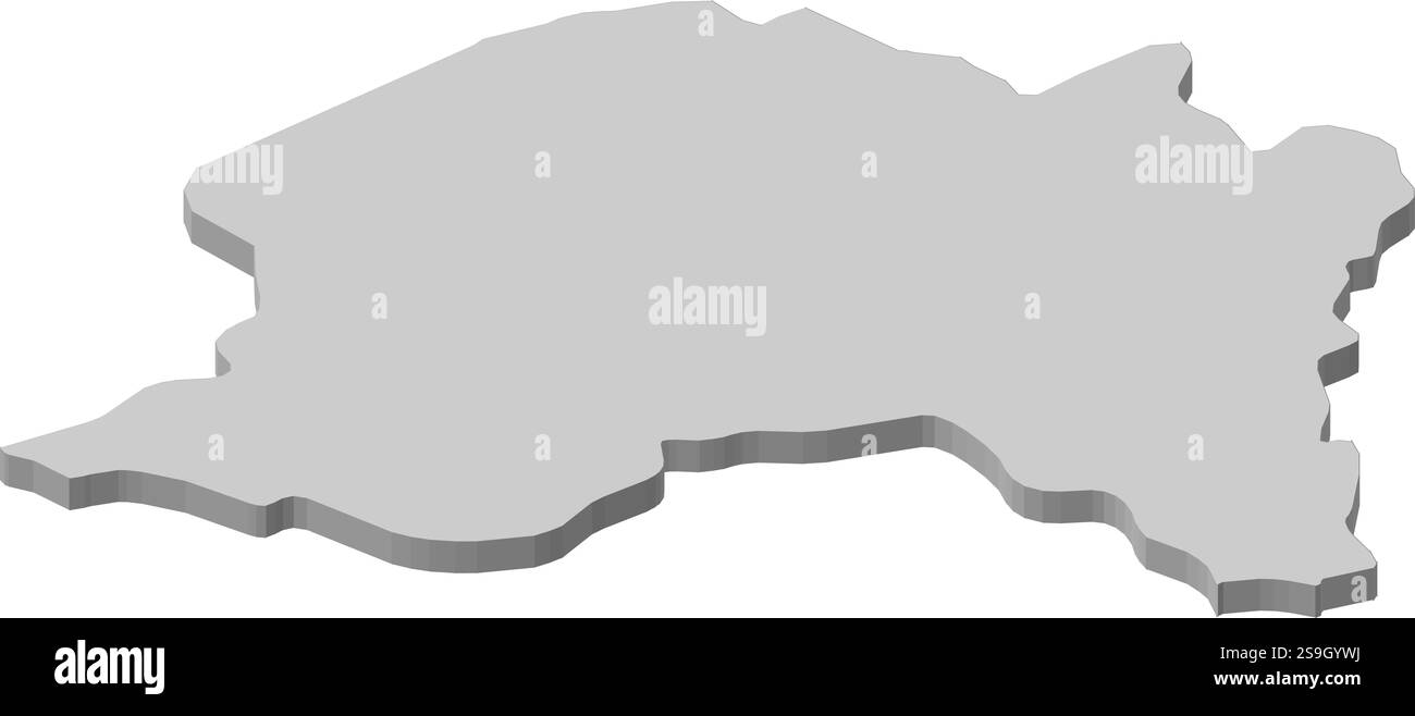 Mappa della regione metropolitana, una provincia del Cile. Illustrazione Vettoriale