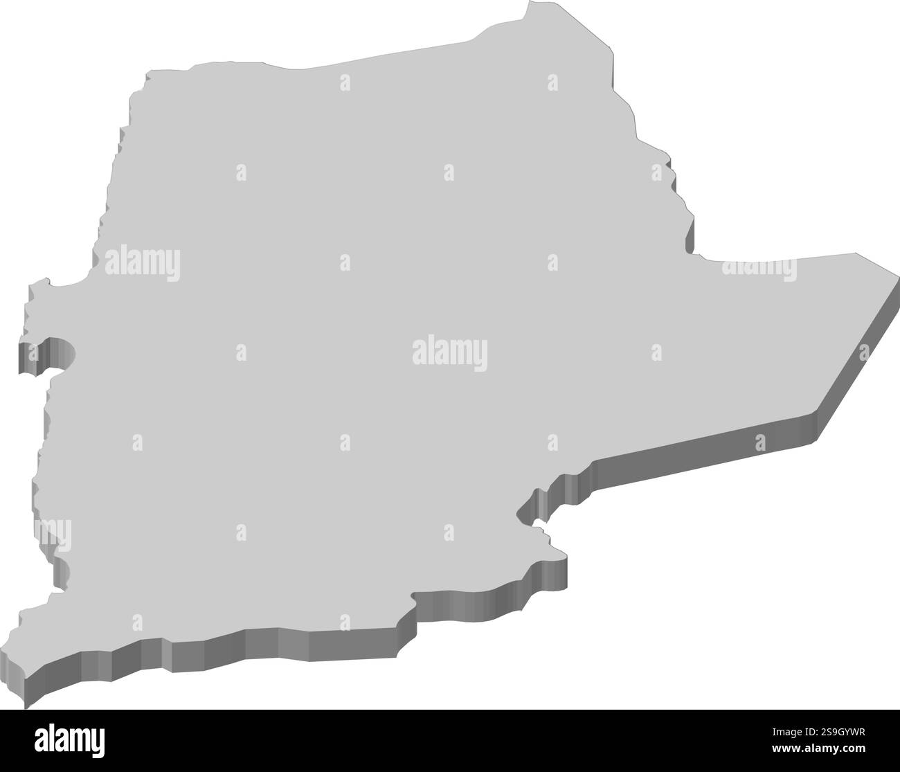 Cartina di Antofagasta, una provincia del Cile. Illustrazione Vettoriale