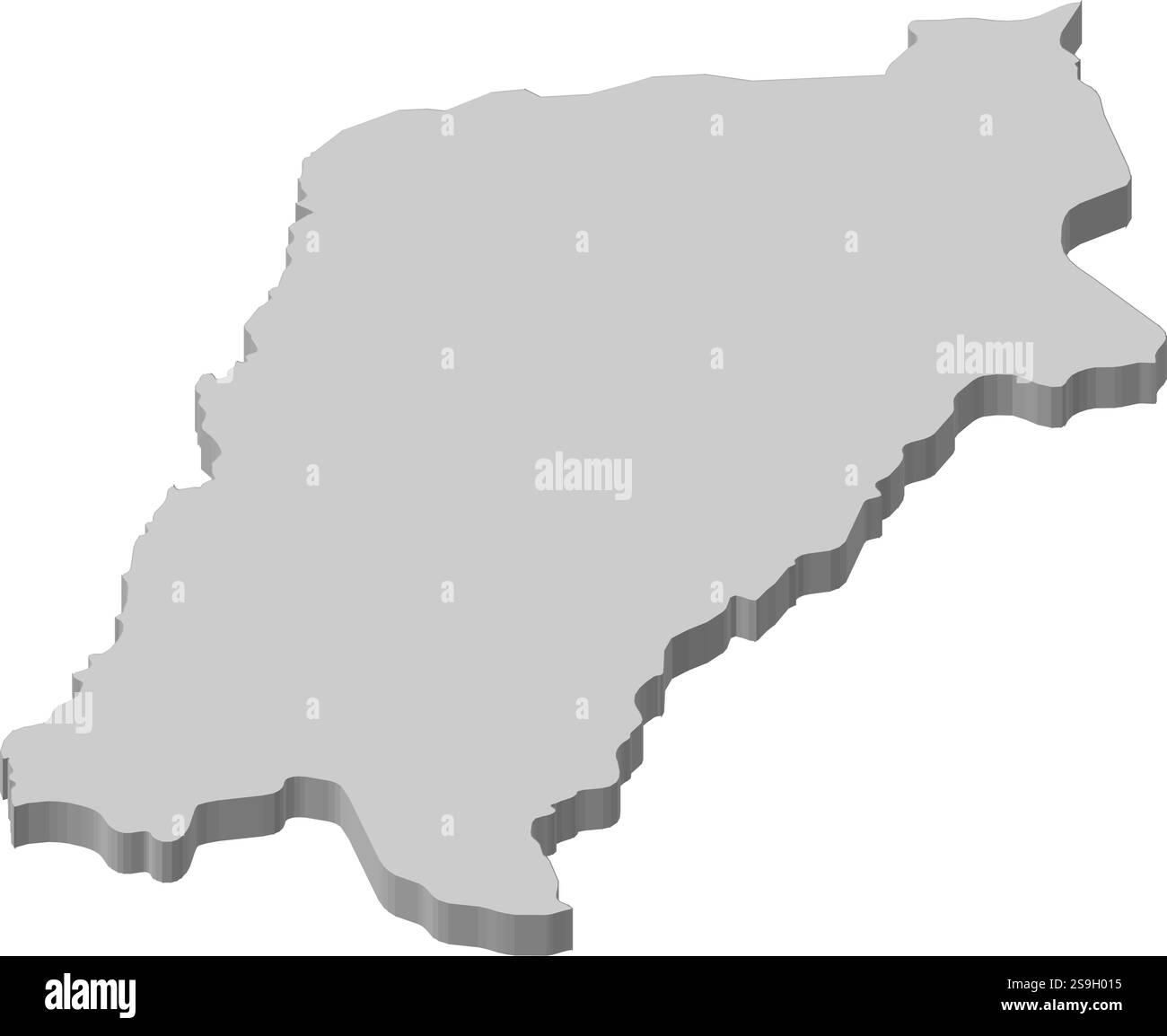 Mappa di Atacama, una provincia del Cile. Illustrazione Vettoriale
