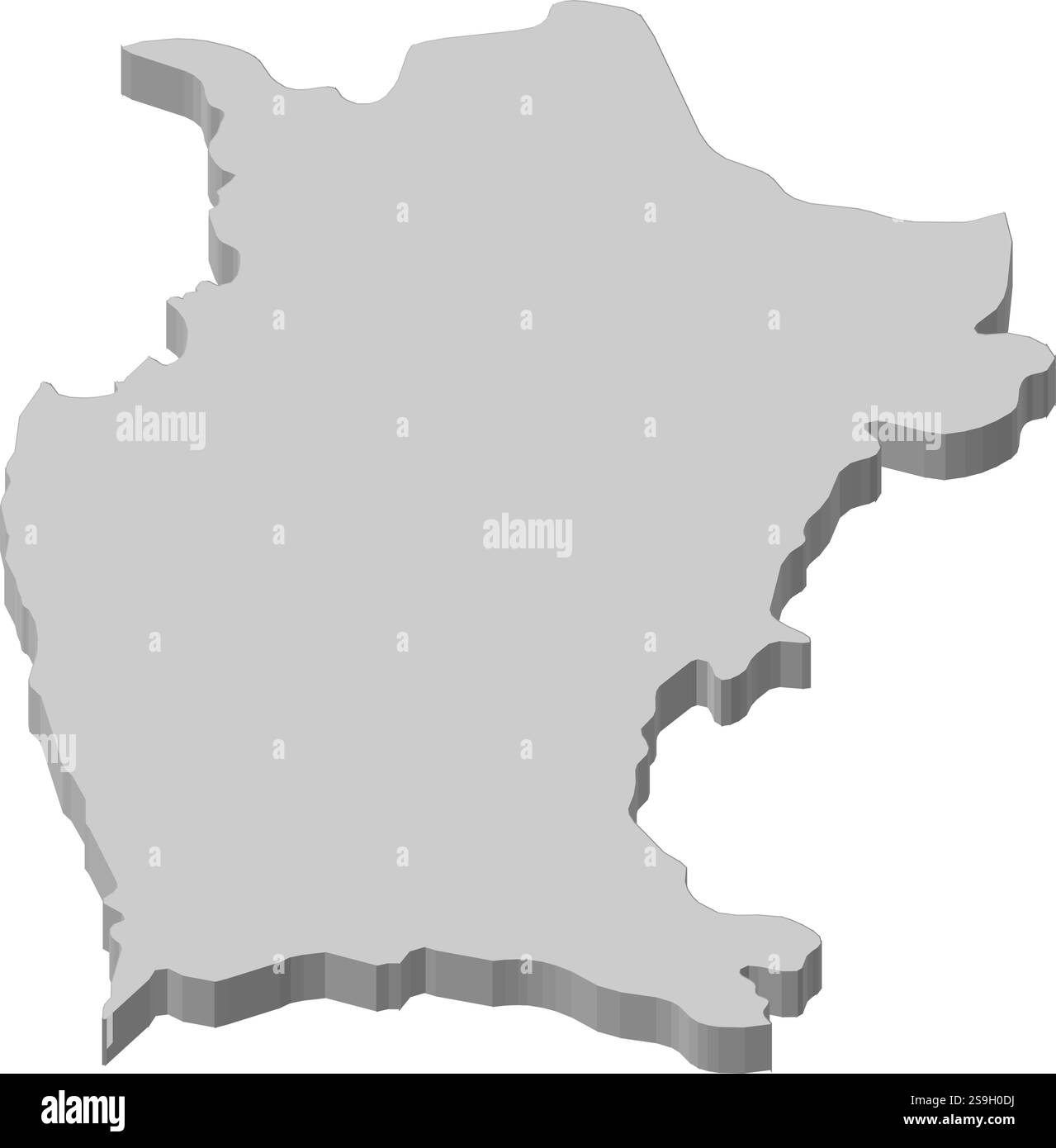 Mappa di Coquimbo, una provincia del Cile. Illustrazione Vettoriale