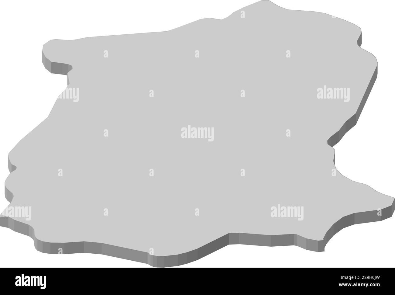 Mappa del Sikkim, una provincia dell'India. Illustrazione Vettoriale