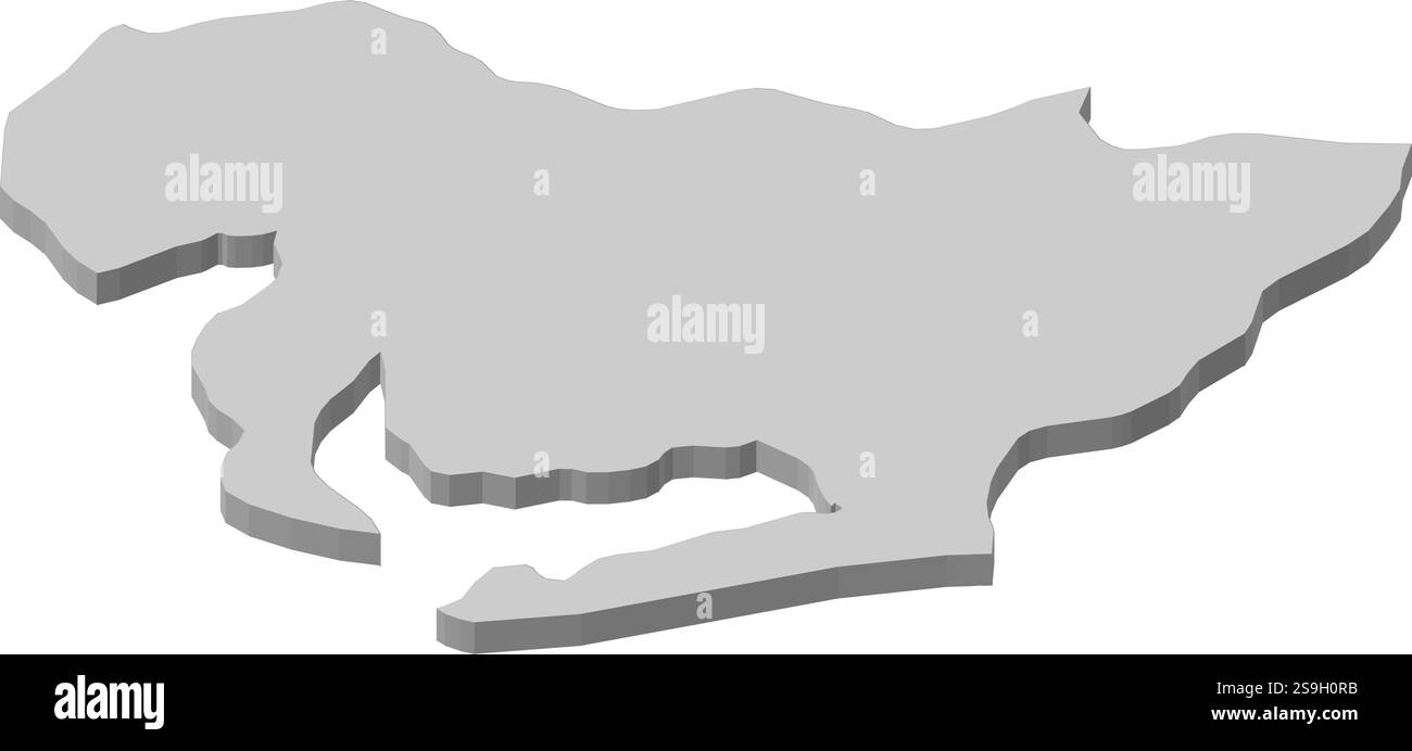 Mappa di Aichi, una provincia del Giappone. Illustrazione Vettoriale