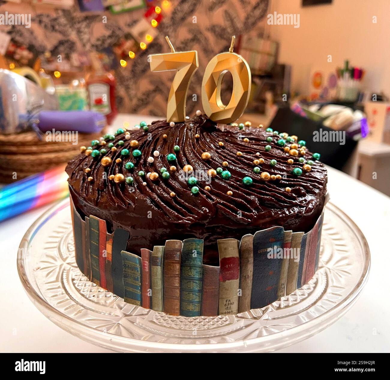 Torta al cioccolato per nonno Foto Stock