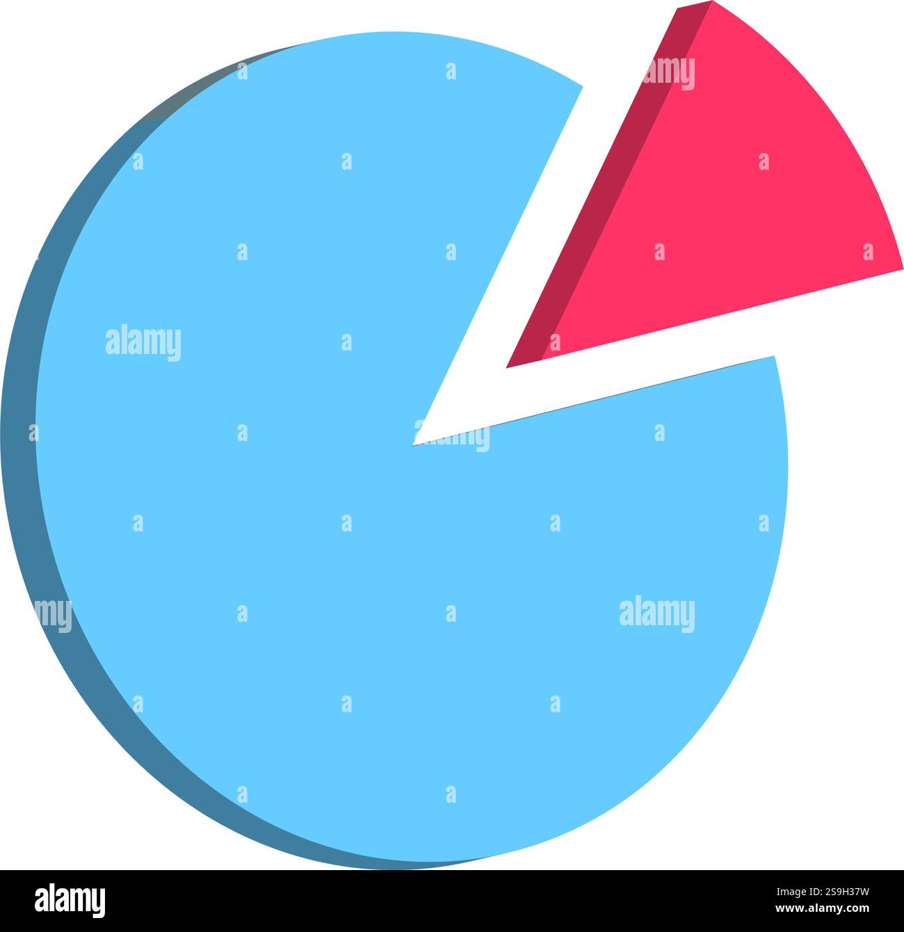 Un set creativo di grafici a torta 3D e diagrammi segmentati che rappresentano la segmentazione del mercato, l'analisi dei dati e i dati anagrafici dei clienti. Ideale per gli affari Illustrazione Vettoriale