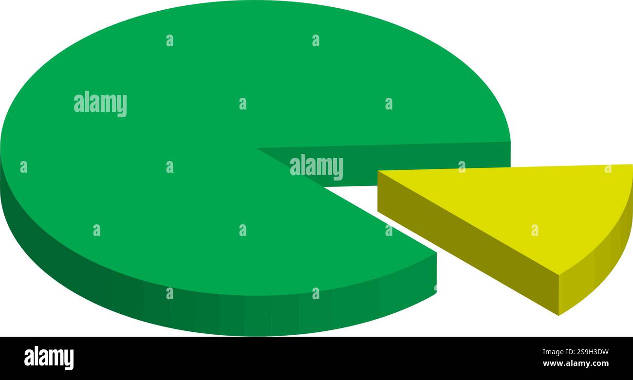 Un set creativo di grafici a torta 3D e diagrammi segmentati che rappresentano la segmentazione del mercato, l'analisi dei dati e i dati anagrafici dei clienti. Ideale per gli affari Illustrazione Vettoriale