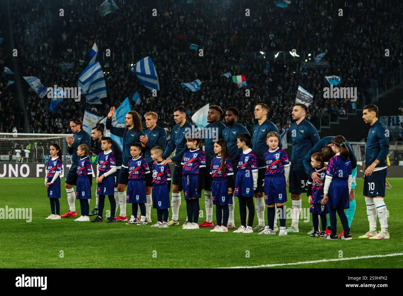SS Lazio durante la partita di serie A A Roma, gennaio 26 2025 Foto Stock