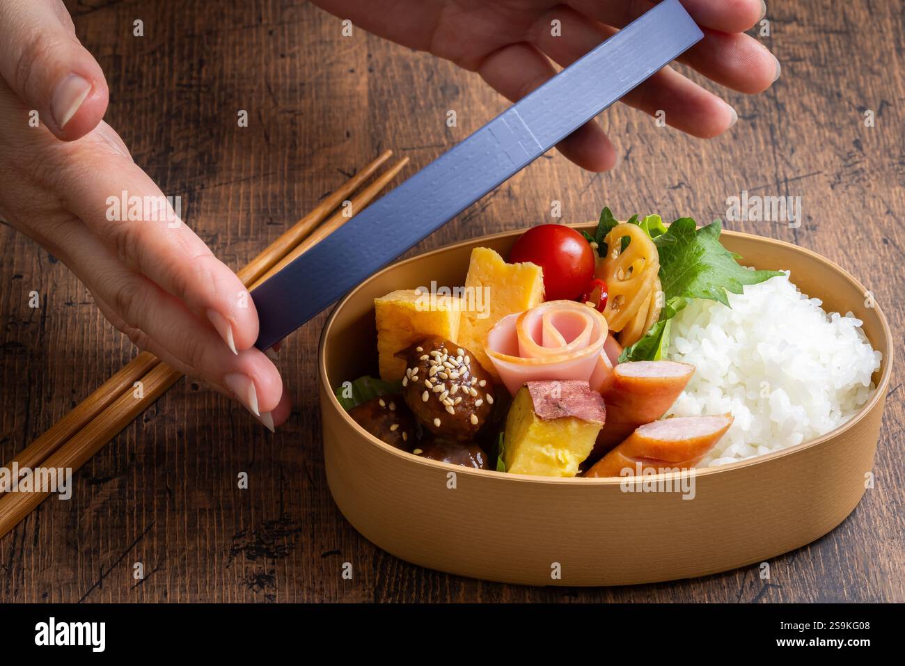 Pranzo al sacco wappa Bento Foto Stock