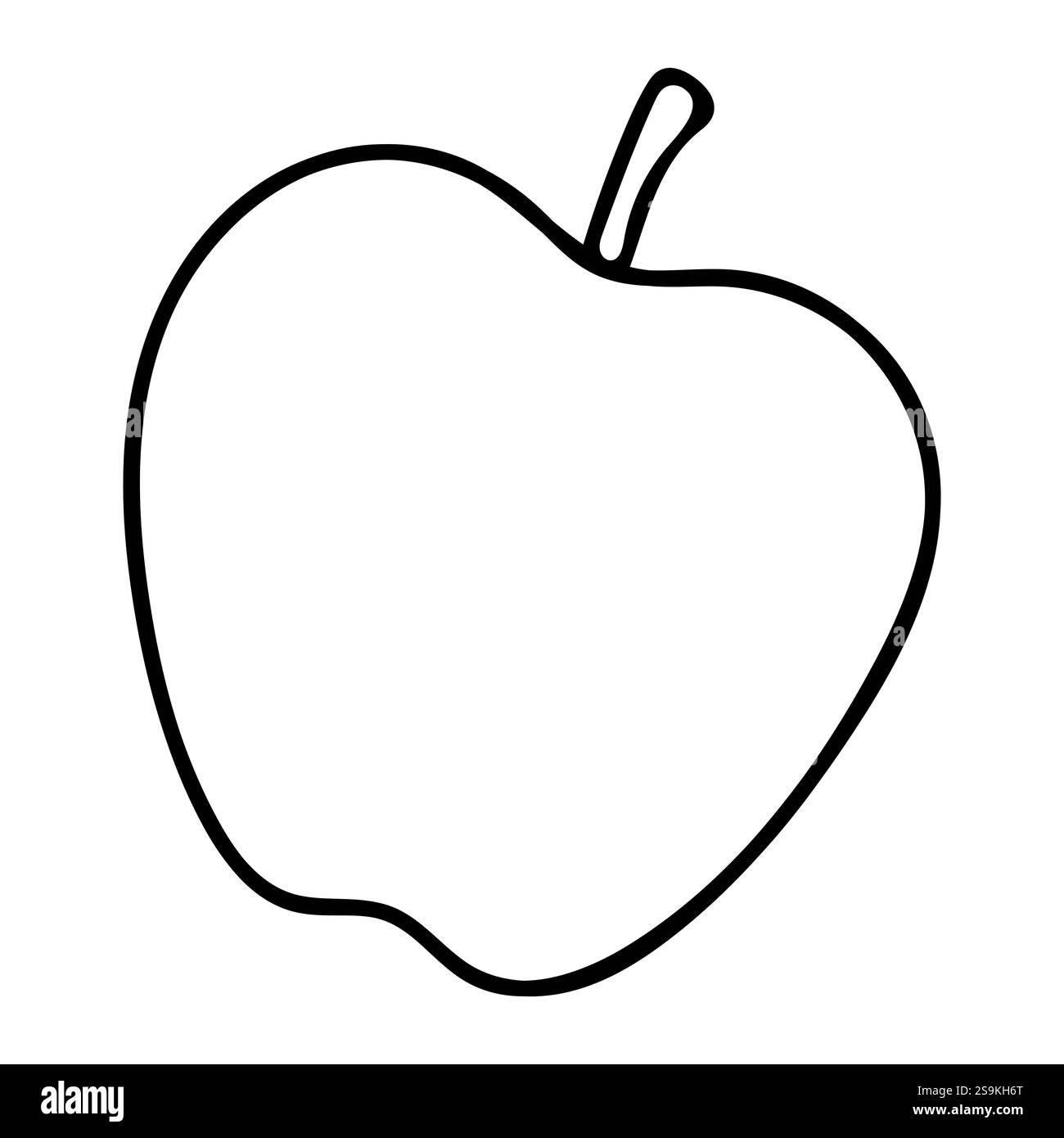 Varianti di silhouette e contorno Apple Illustrazione Vettoriale