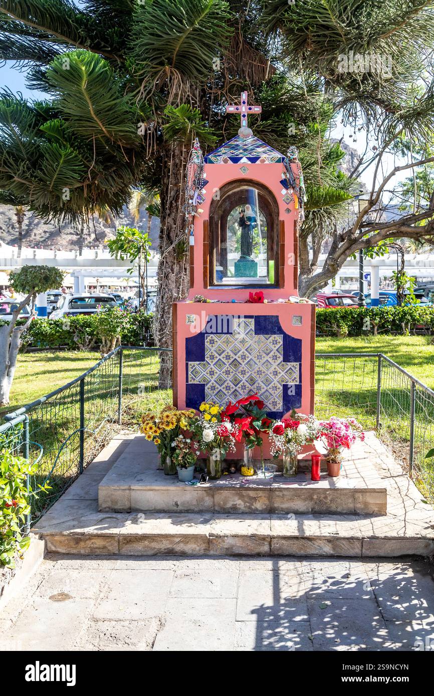 Altare cattolico dedicato a Santa Rita di Cascia, Puerto Morgan, Gran Canaria, Isole Canarie (Spagna) Foto Stock