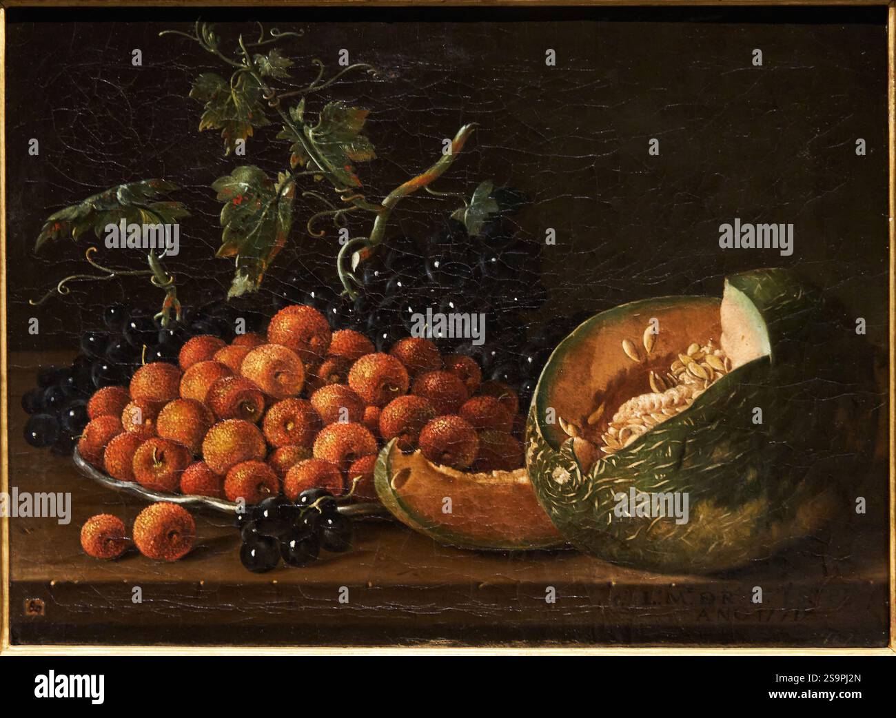 LUIS MELÉNDEZ (1716-1780), nature morte di Carlo, Principe delle Asturie, 1771, olio su tela, Royal Collections Gallery, Galería de las Colecciones Rea Foto Stock