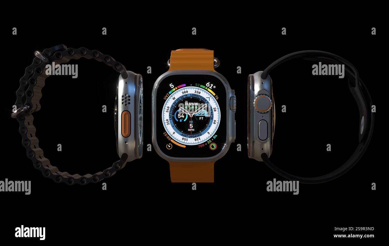 Cellulare Apple Watch Ultra GPS Foto Stock