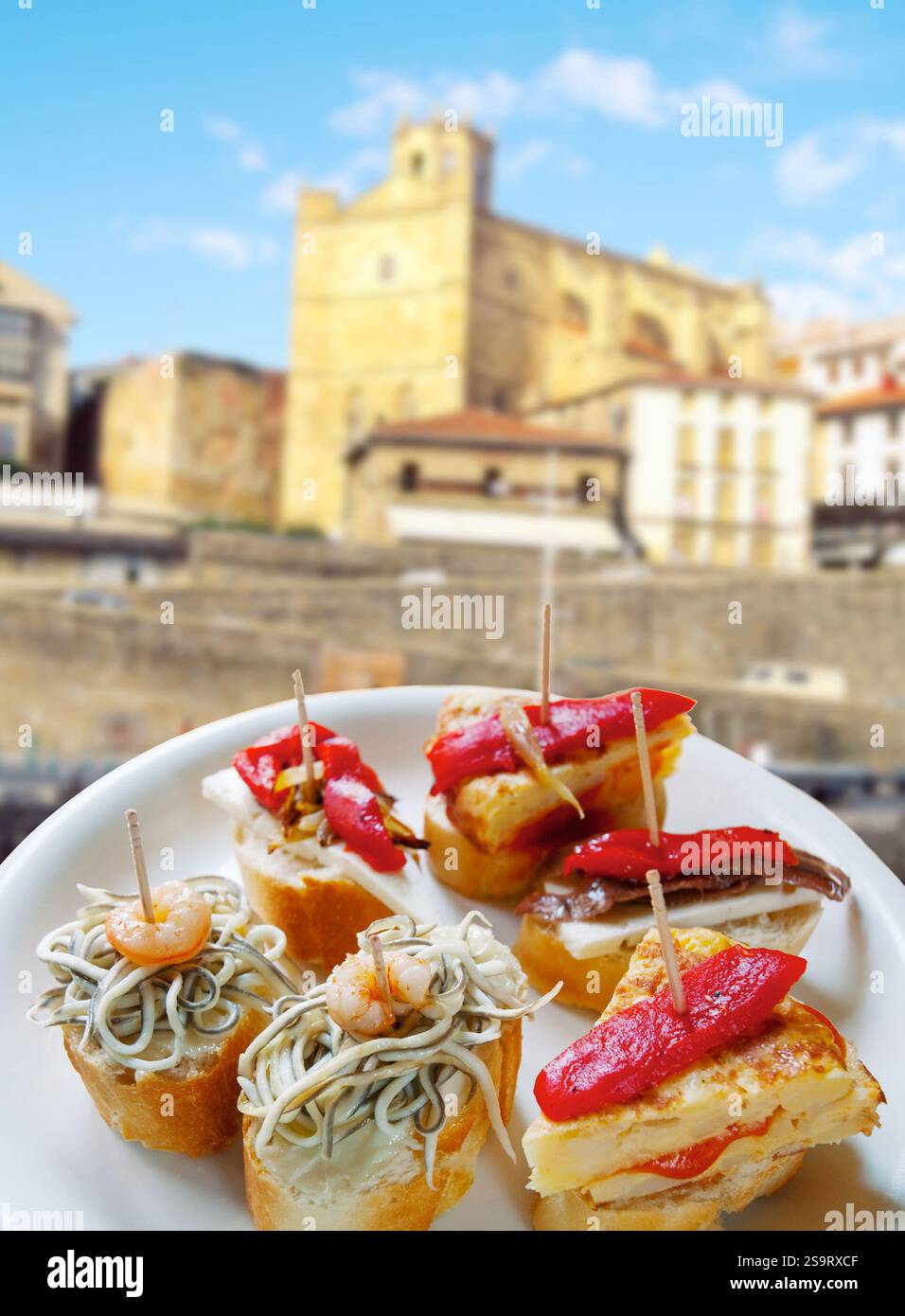 Pintxos. Pais Vasco, Spagna. Foto Stock