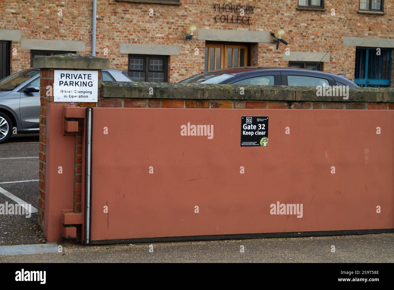 Porta di inondazione 32, South Quay, Kings Lynn Foto Stock
