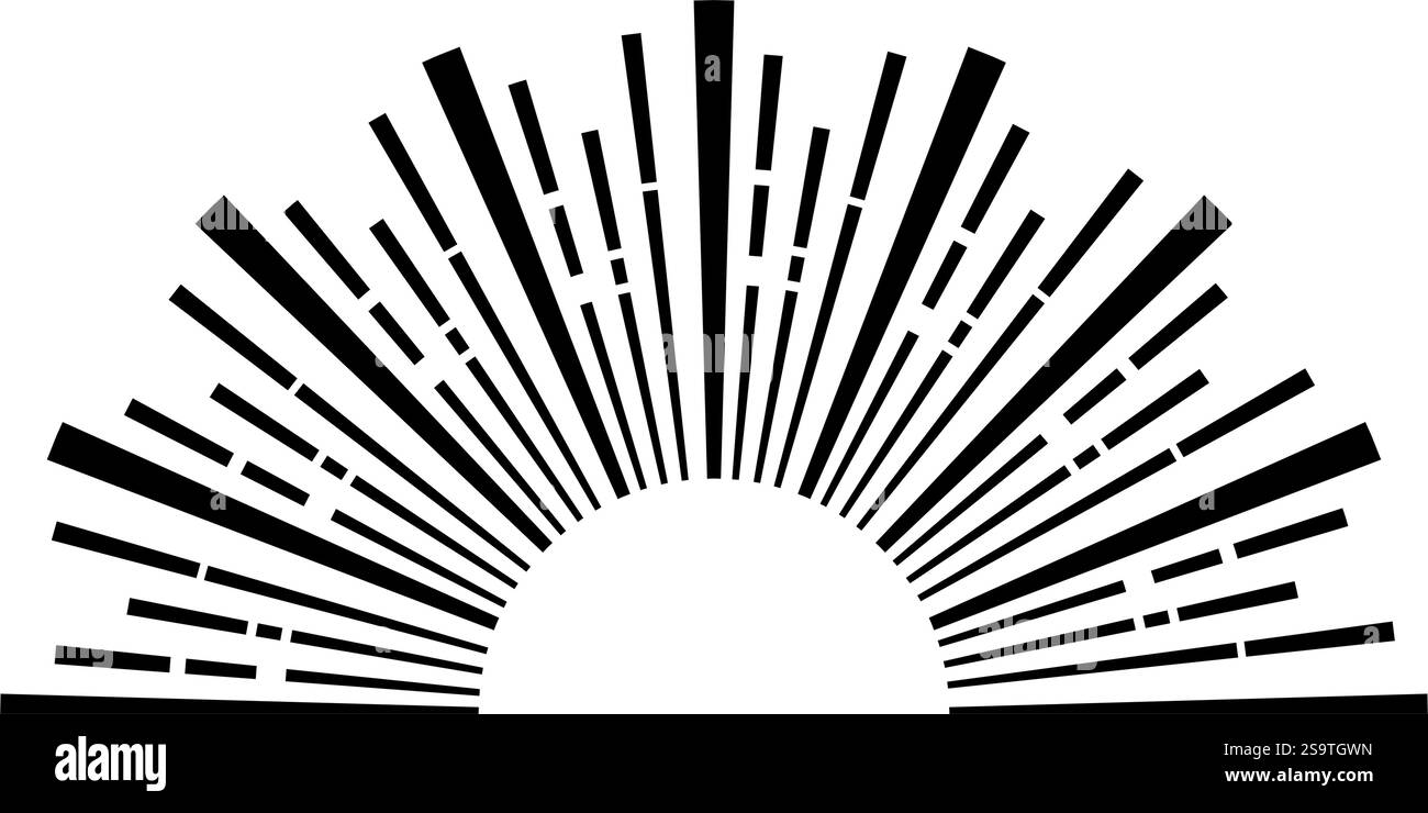 Icona del sole, elemento di illustrazione vettoriale del sole per la progettazione Illustrazione Vettoriale