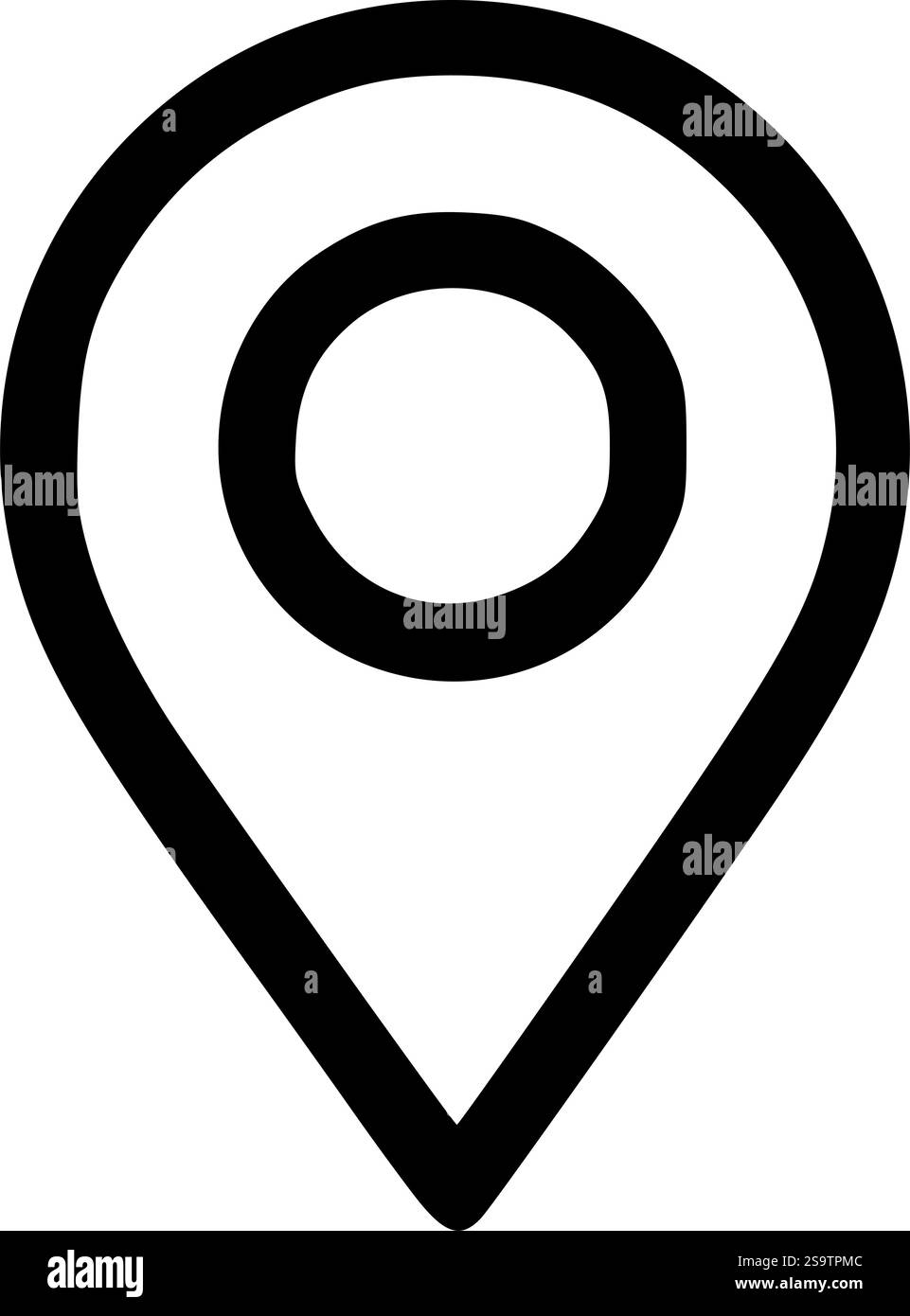 Profilo perno di posizione, icona, vettore, silhouette e perno di posizione semplice per progetti di design versatili Illustrazione Vettoriale