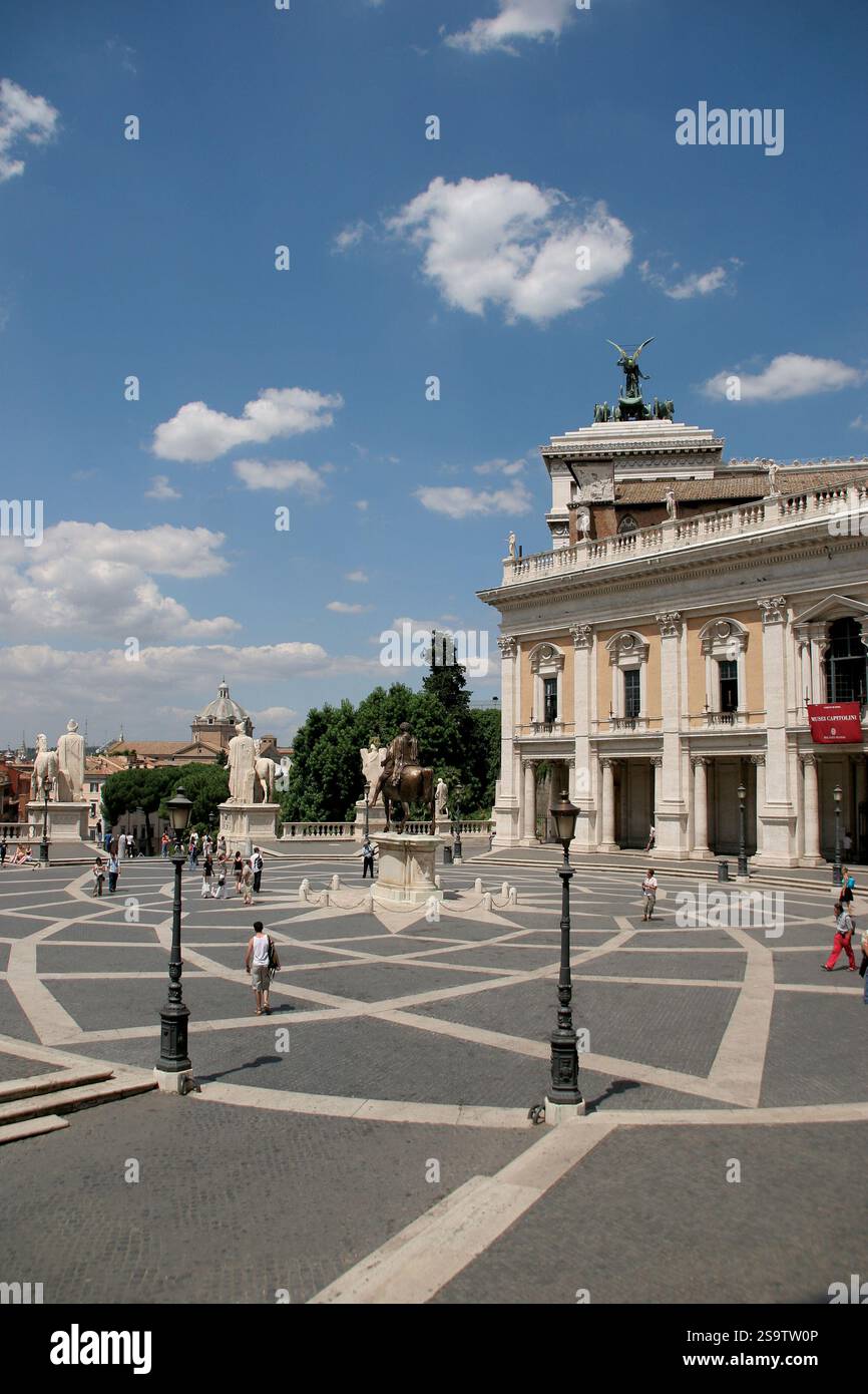 Plaza Campidoglio. Roma. Italia. Foto Stock