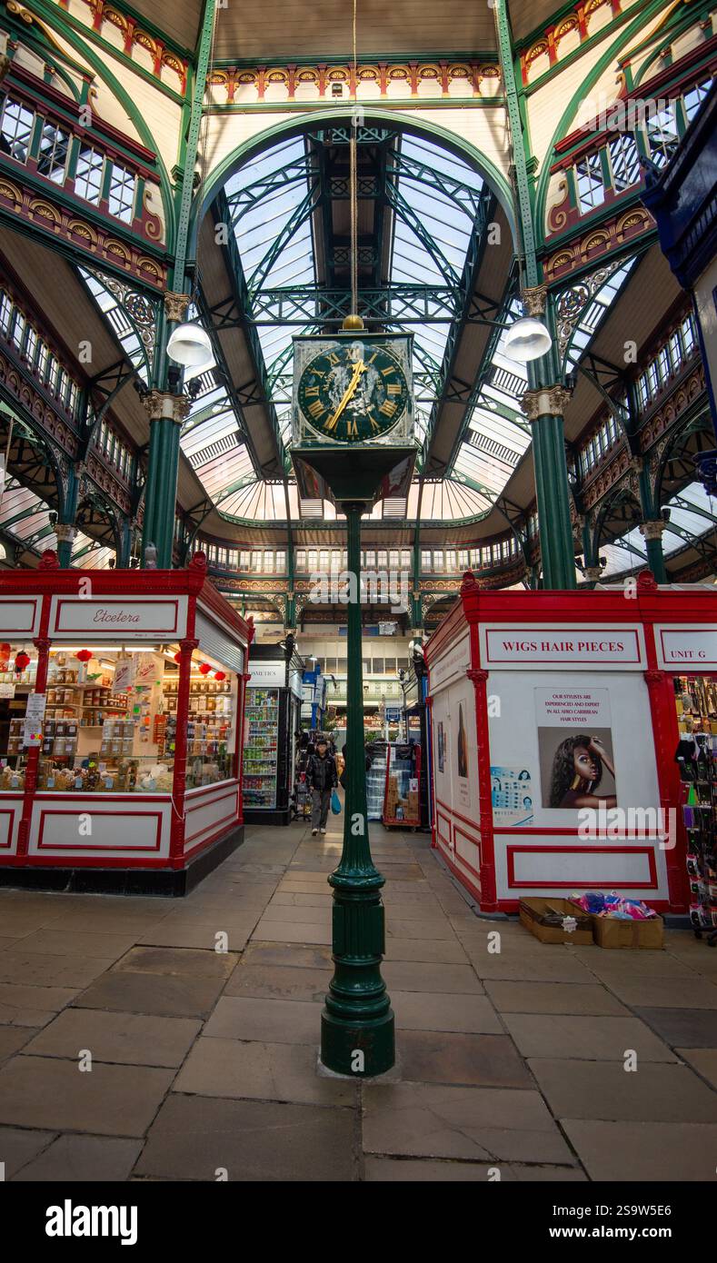 All'interno dei mercati di Leeds City Foto Stock