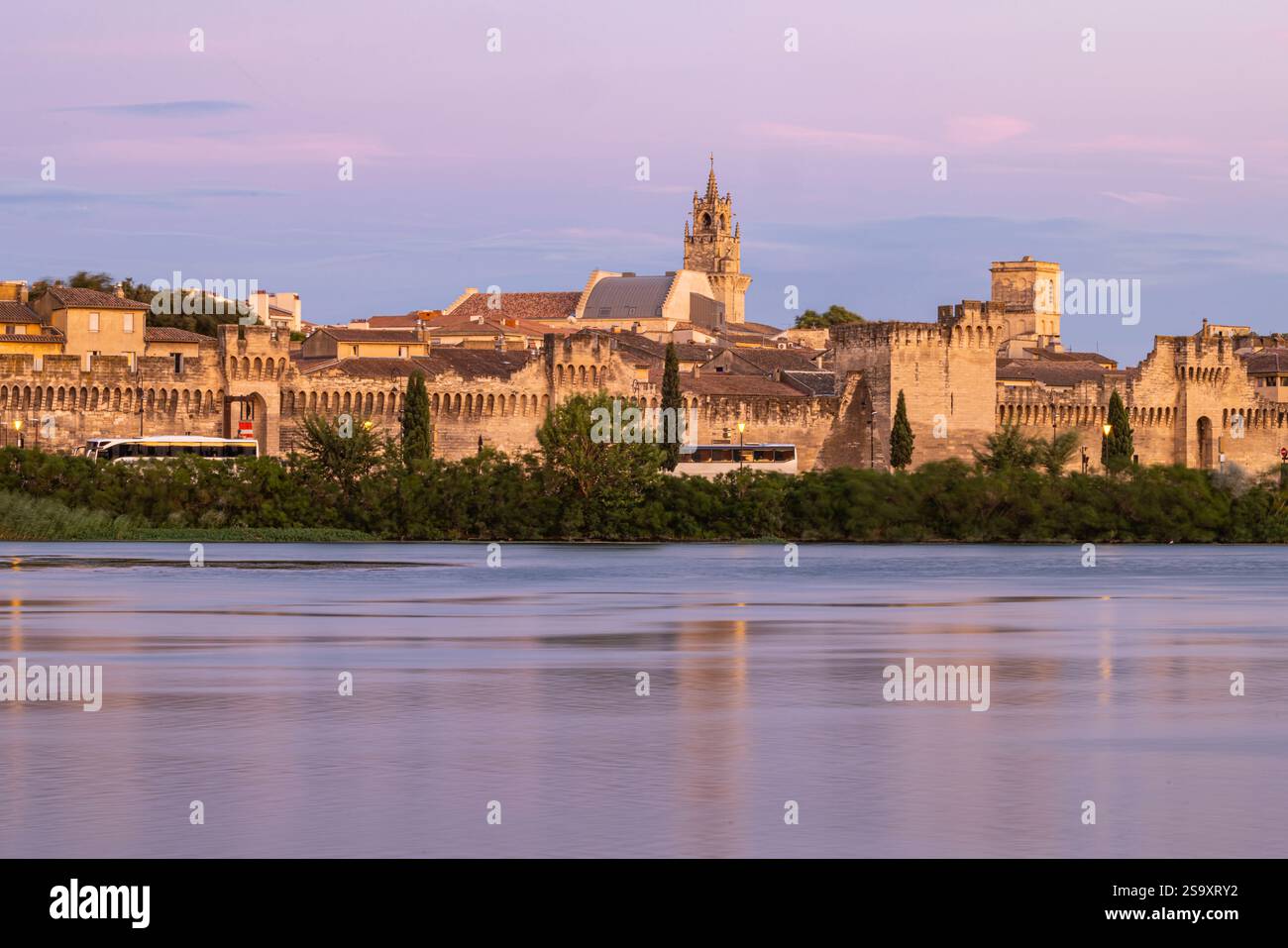 Avignone, Vaucluse, Provenza-Alpi-Costa Azzurra, Francia. Il Palais des Papes, Palazzo dei Papi, ad Avignone. Foto Stock