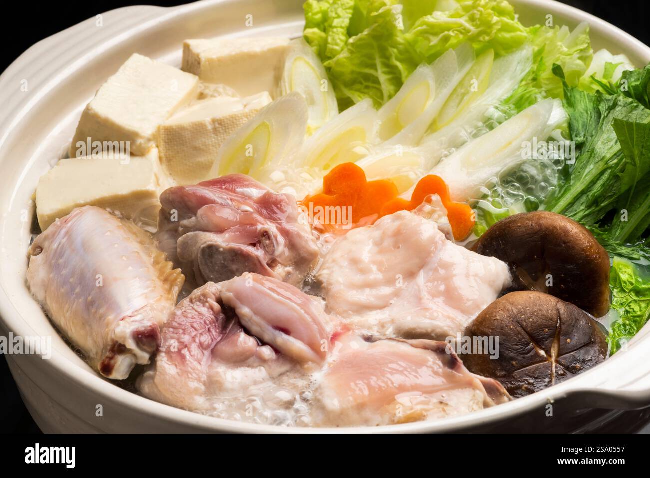 Immagine di Mizutaki ( pentola calda giapponese ) Foto Stock