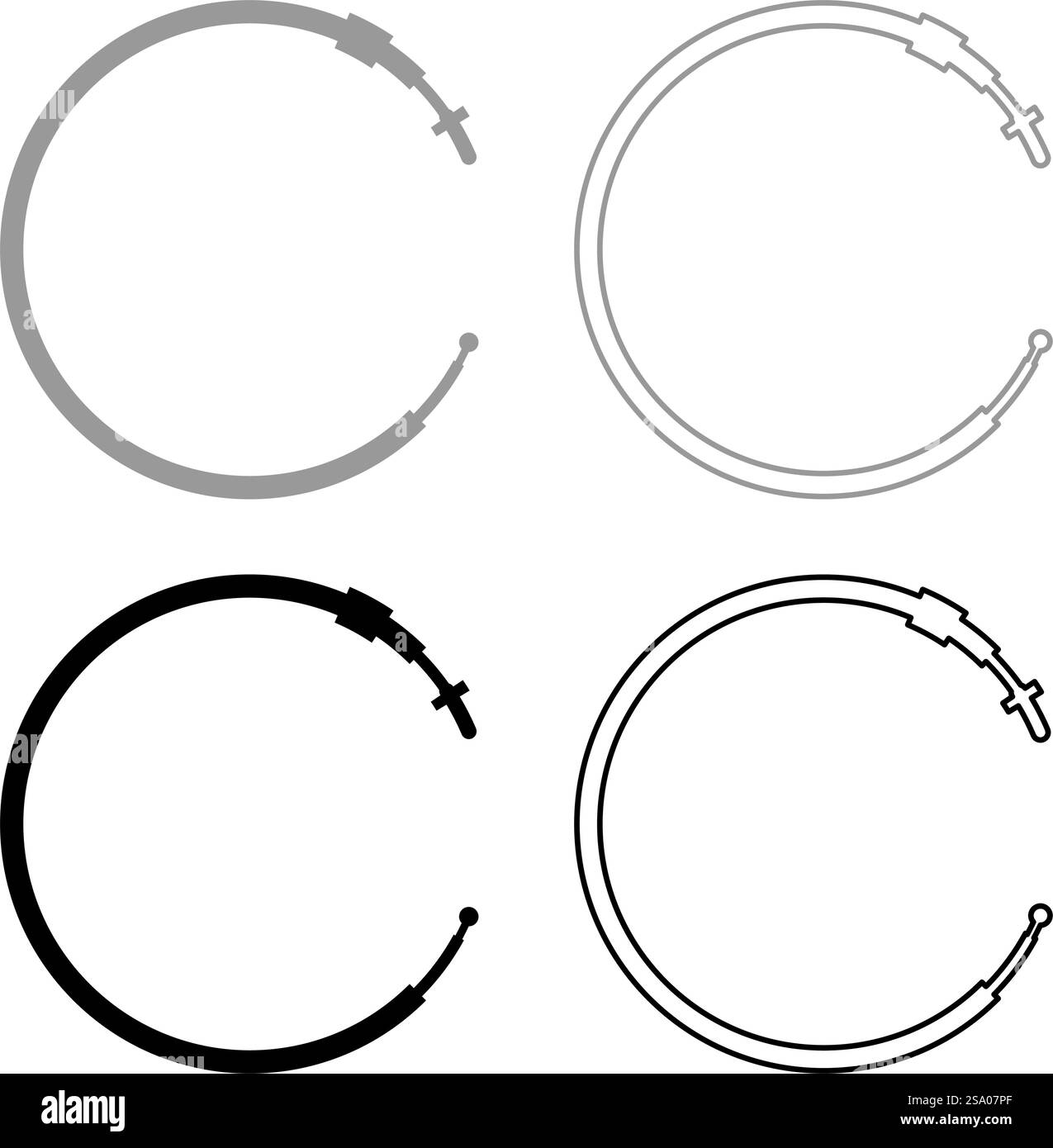 Cavo per frizione a gas auto pull cambio manuale set di parti di corda icona grigio nero vettoriale immagine immagine semplice riempimento solido contorno linea sottile e piatta. Cavo per frizione a gas auto pull cambio manuale set di parti di corda icona grigio nero vettoriale immagine immagine riempimento solido contorno linea sottile e piatta Illustrazione Vettoriale