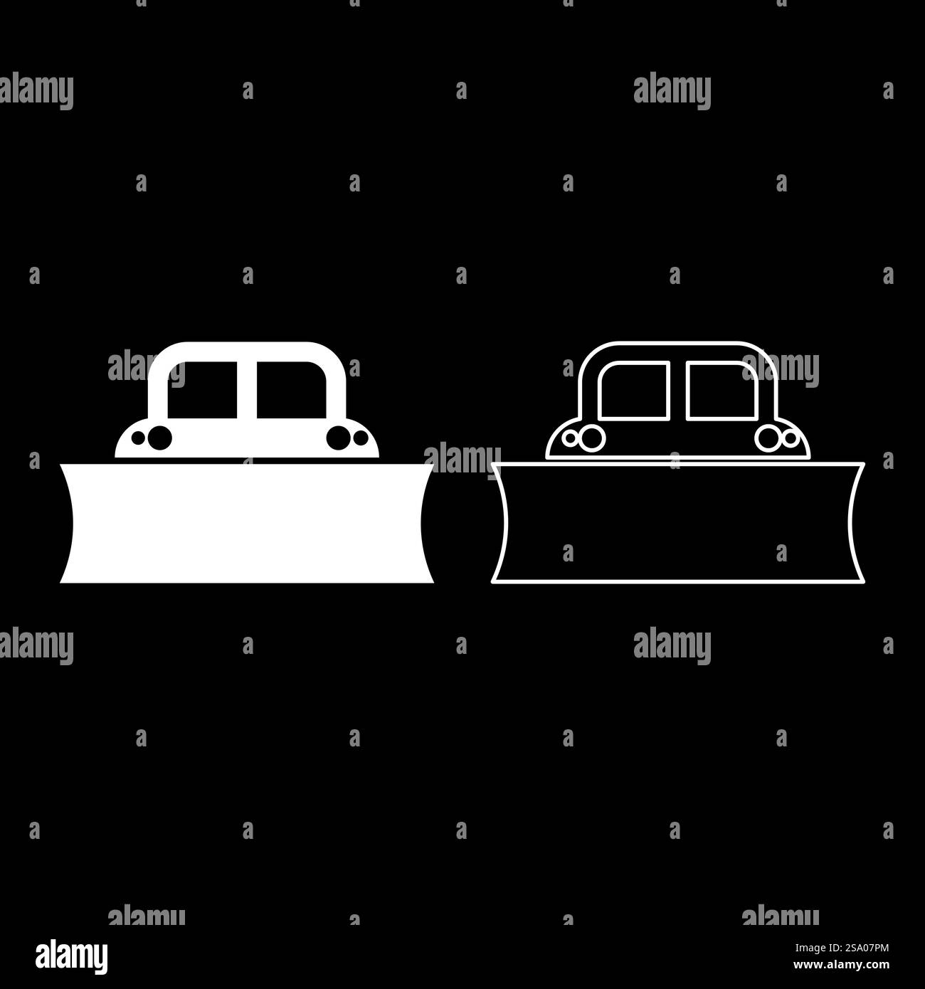 Spazzaneve macchina per la pulizia della neve spazzaneve aratro per camion pulizia del veicolo stagioni attrezzate trasporto attrezzatura per la manutenzione dell'autostrada invernale impostazione pulita icona vettoriale di colore bianco immagine semplice contorno pieno linea di contorno sottile stile piatto. Spazzaneve macchina per la pulizia della neve spazzaneve aratro per camion pulizia del veicolo stagioni attrezzate trasporto attrezzatura per la manutenzione dell'autostrada invernale impostazione pulita icona vettoriale colore bianco immagine contorno riempimento solido linea di contorno sottile stile piatto Illustrazione Vettoriale