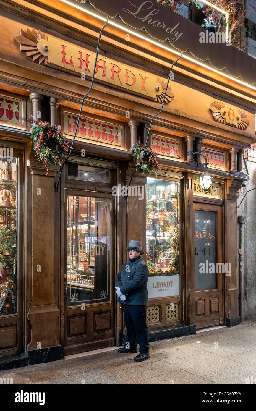 Restaurante Lhardy, uno dei ristoranti più antichi di Madrid, Spagna Foto Stock