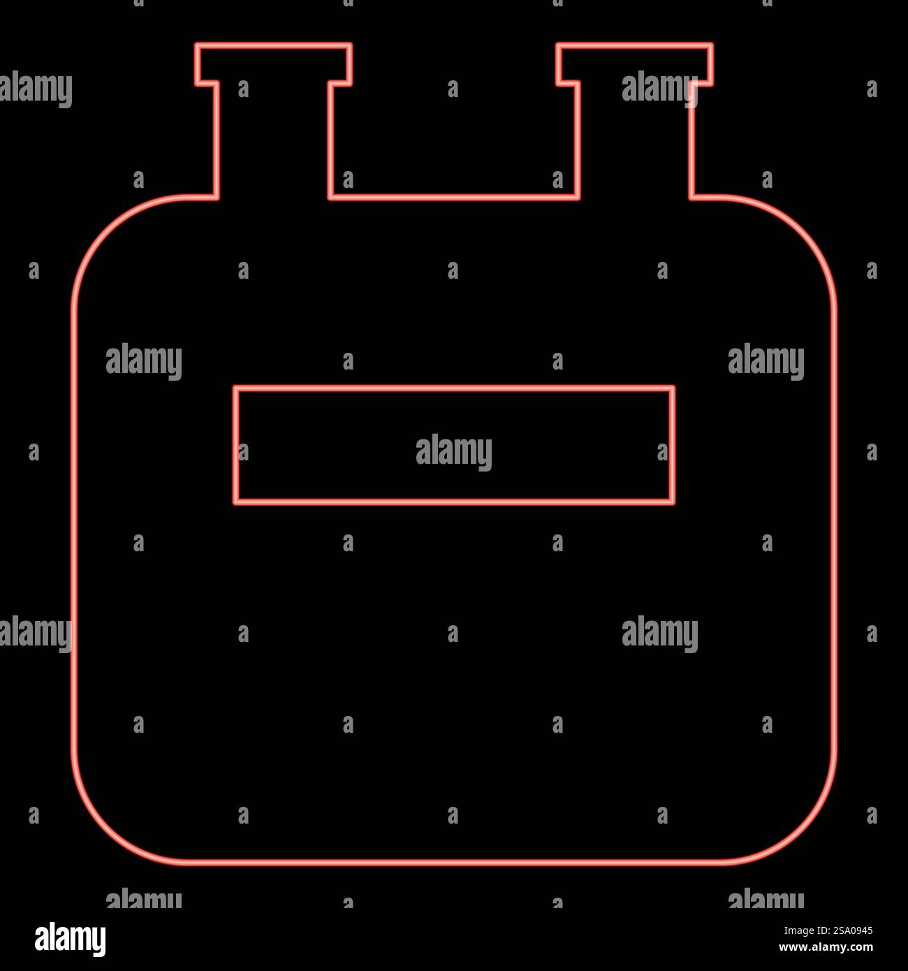 Il contatore di gas al neon tiene conto dell'immagine vettoriale di colore rosso con luce piatta. Il contatore di gas al neon tiene conto del colore rosso immagine vettoriale stile piatto Illustrazione Vettoriale
