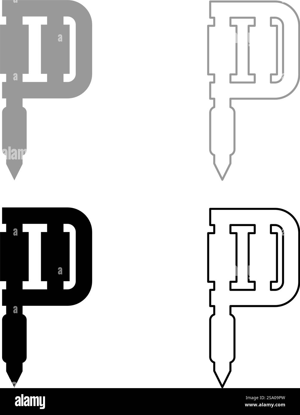 Skin per pistola con dispositivo per tatuaggio con inchiostro icona del set di bobine elettromagnetiche portatili grigio nero immagine vettoriale semplice riempimento solido contorno linea di contorno sottile stile piatto. Skin per pistola con dispositivo per tatuaggio con inchiostro icona del set di bobine elettromagnetiche portatili grigio nero immagine vettoriale riempimento solido contorno linea sottile stile piatto Illustrazione Vettoriale