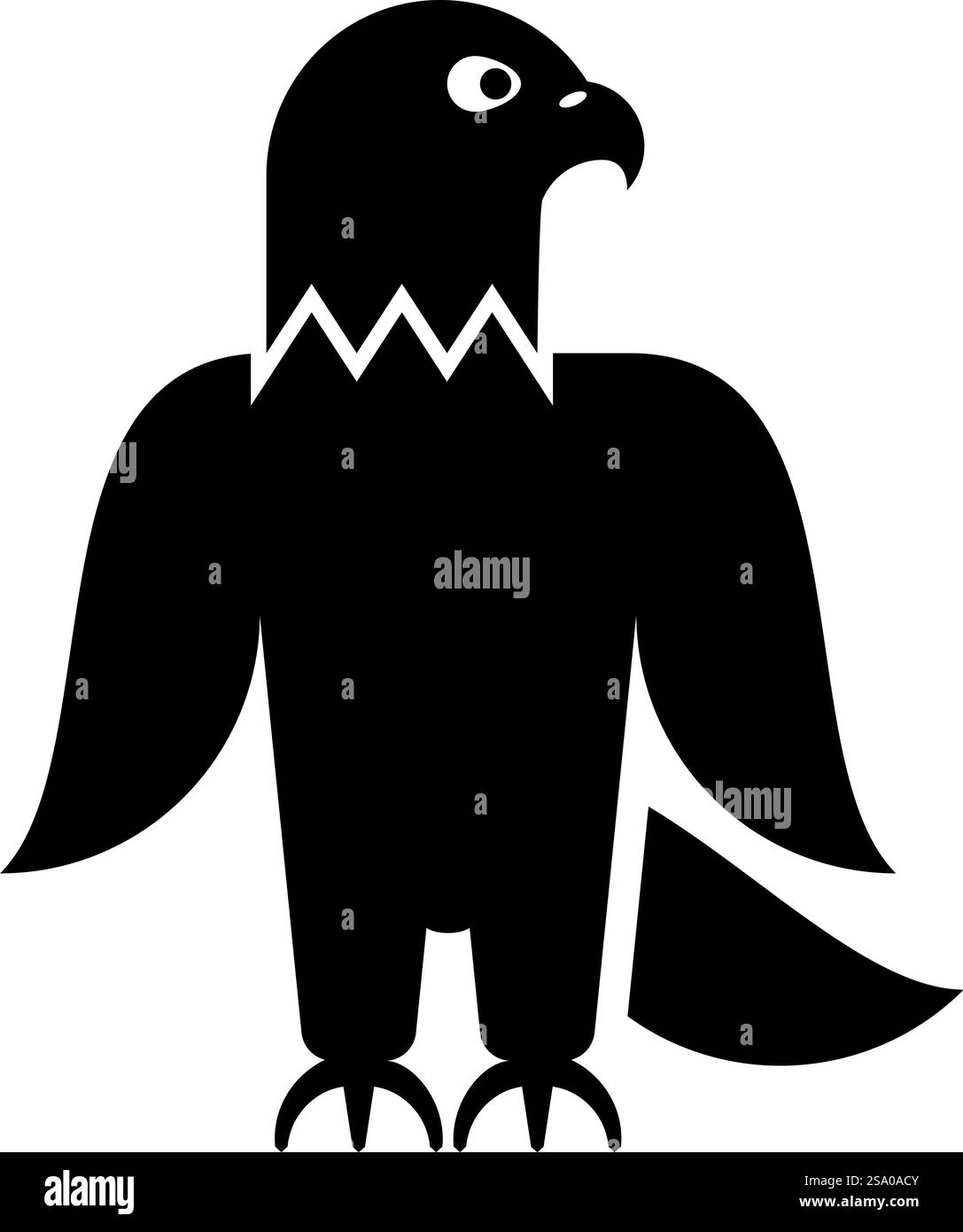 Icona Eagle Cald american Bird silhouette colore nero immagine vettoriale stile piatto semplice. Icona della silhouette dell'uccello americano calvo Eagle, immagine vettoriale di colore nero, stile piatto Illustrazione Vettoriale