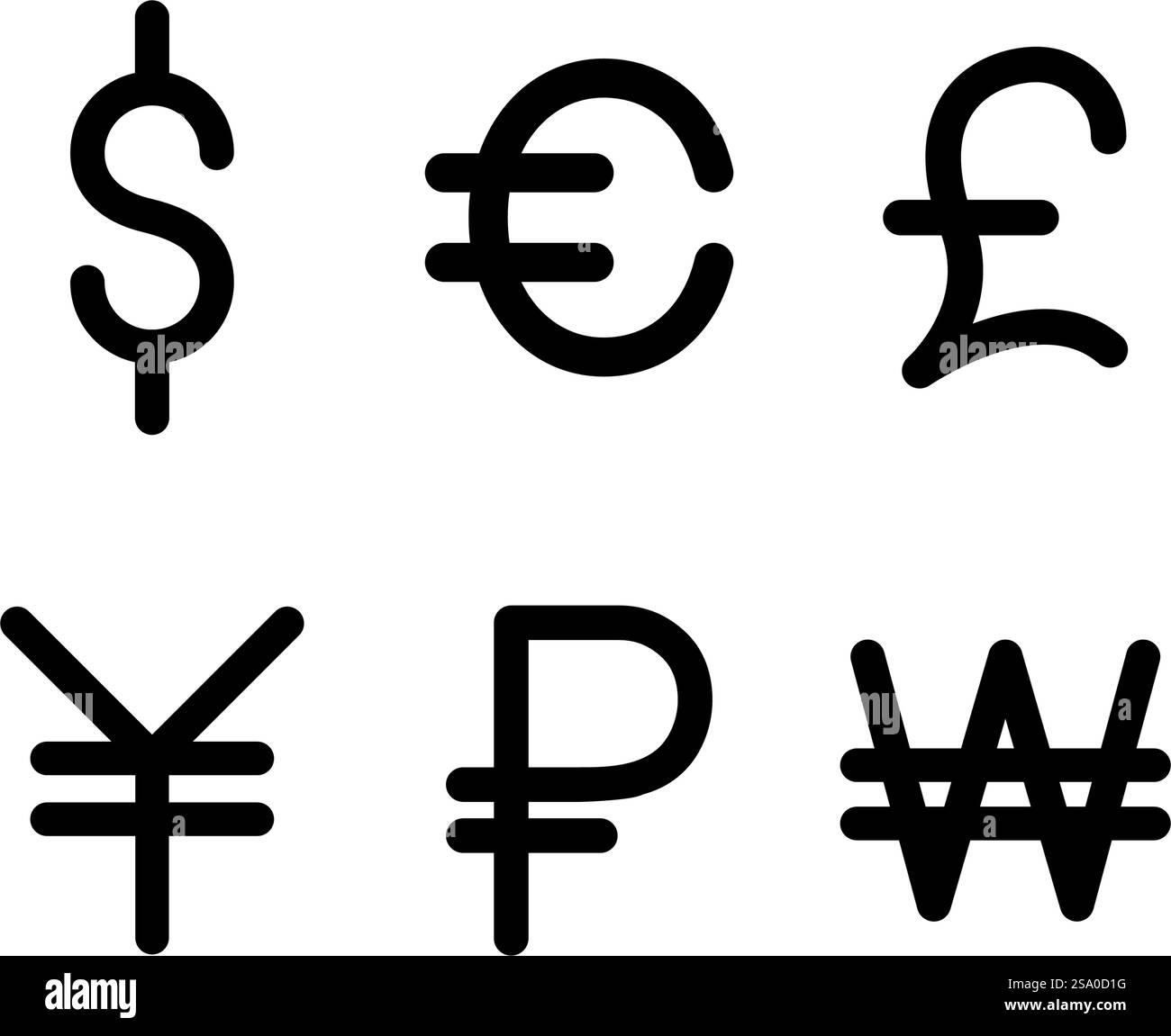 Logo della valuta e vettore dell'icona del simbolo Illustrazione Vettoriale