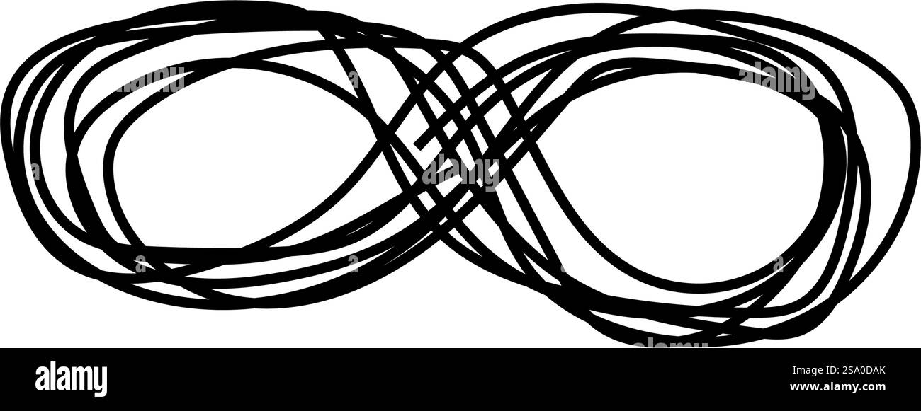 Disegna a mano con disegni a linee tracciabili Illustrazione Vettoriale