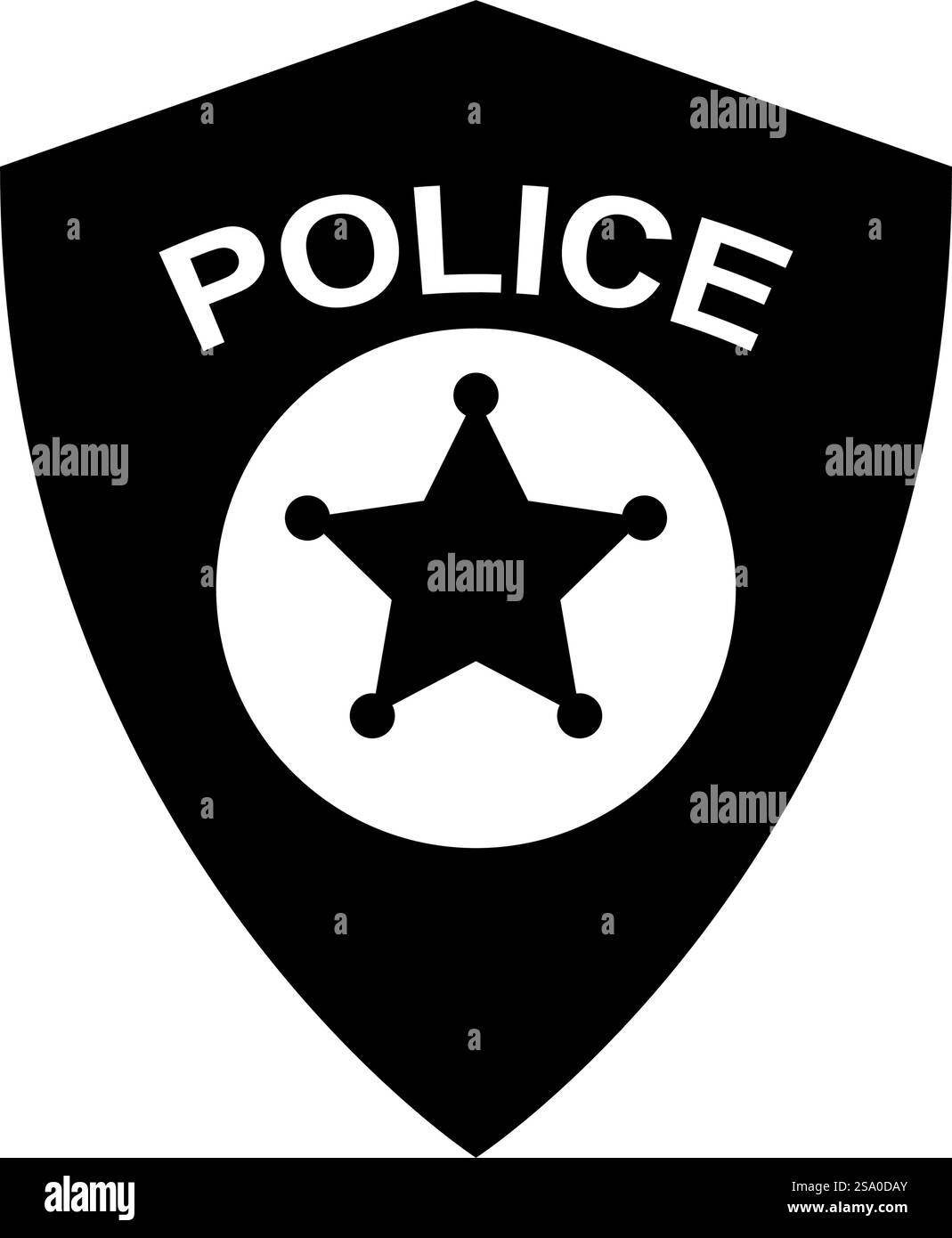 Icona della polizia vettore di design piatto Illustrazione Vettoriale