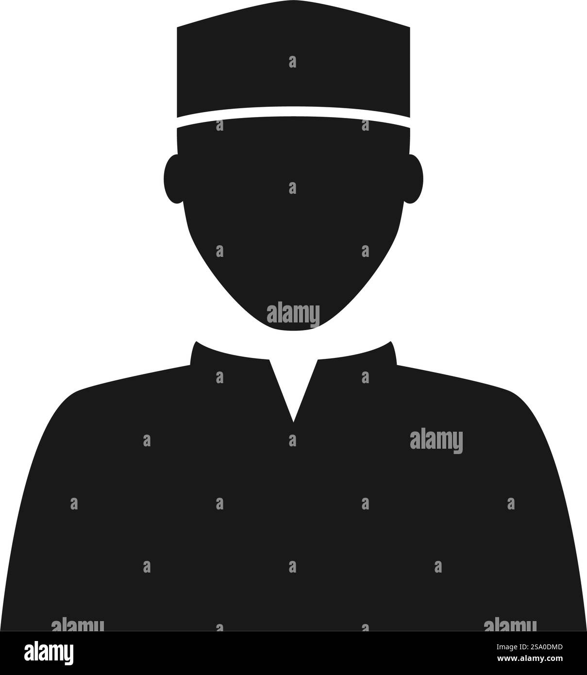 Uomo musulmano veste icona design piatto Illustrazione Vettoriale