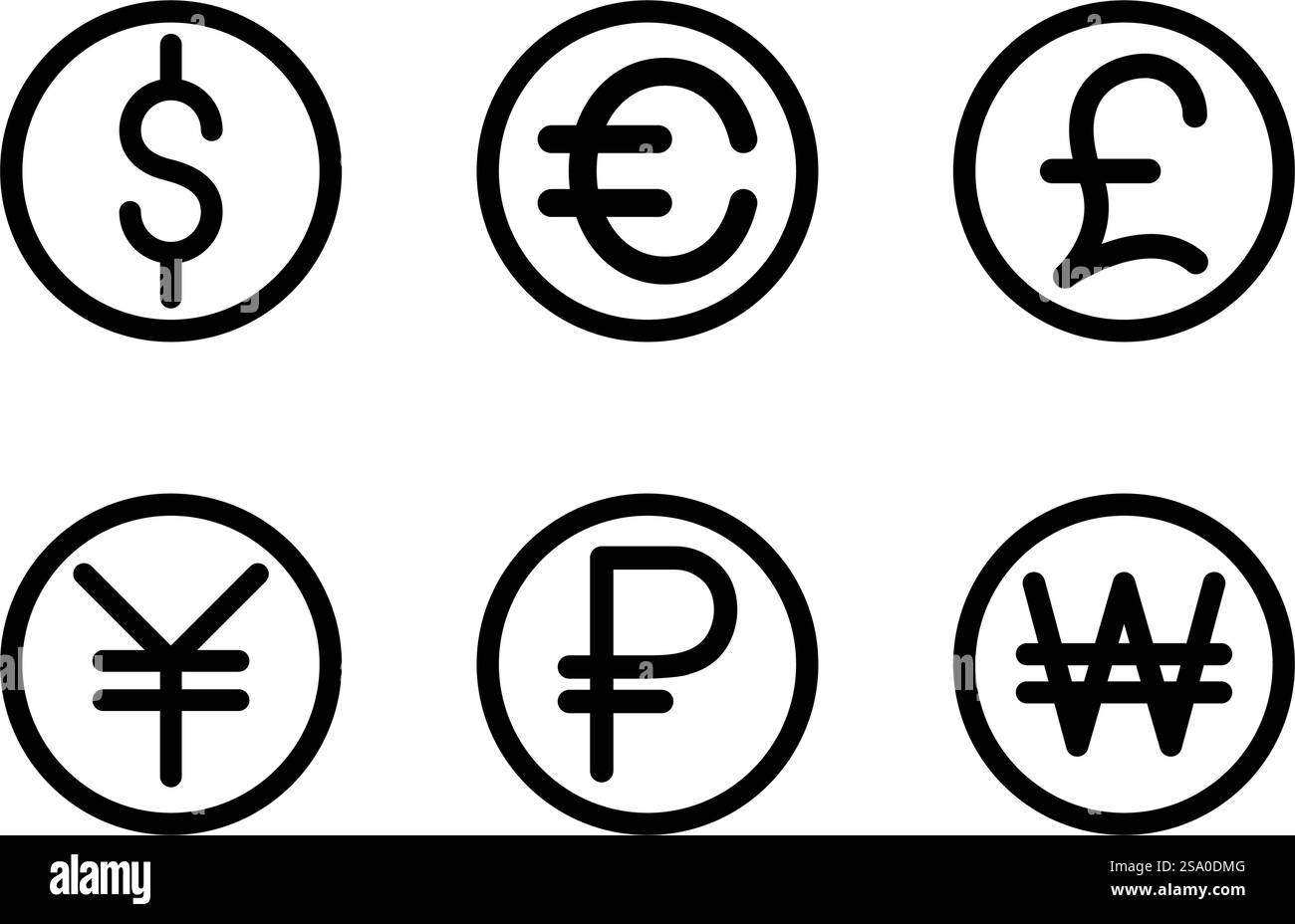 Logo della valuta e vettore dell'icona del simbolo Illustrazione Vettoriale