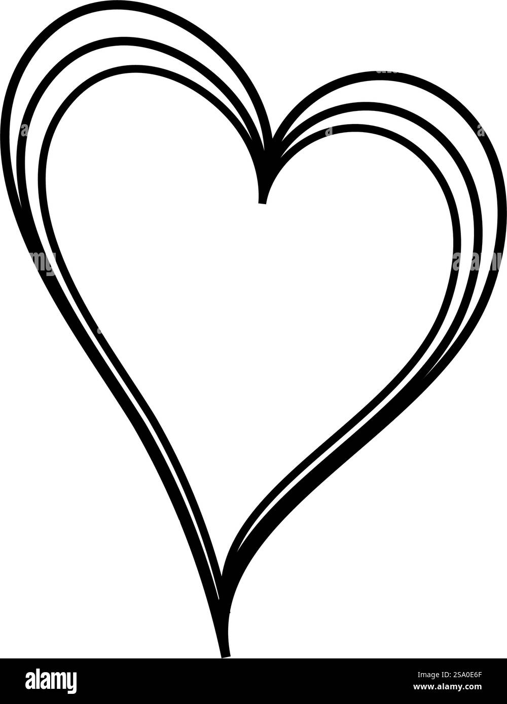 Adorate Scrible line art disegno a mano vettoriale Illustrazione Vettoriale